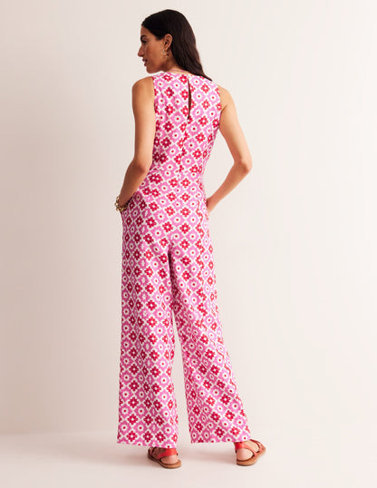 Carla Leinen-Jumpsuit-Beacon Gingham