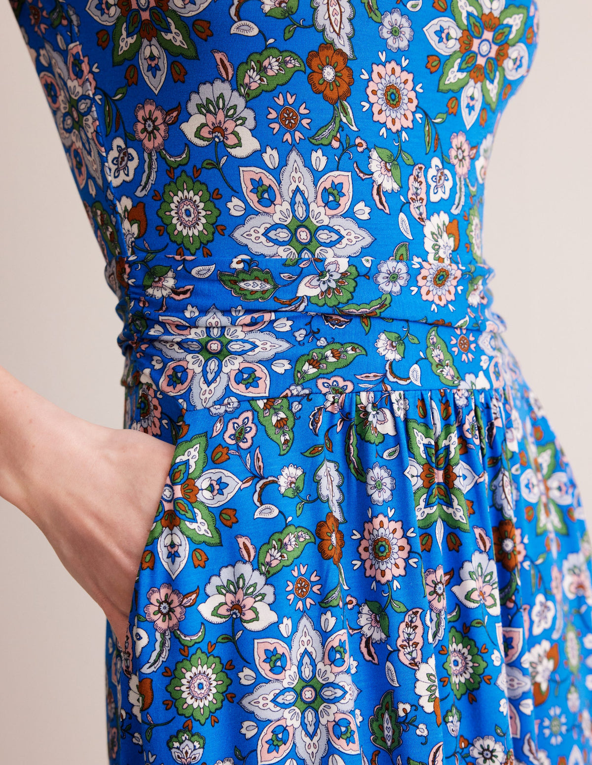 Amelie Jerseykleid-Indigo, Botanischer Zweig - Image 2
