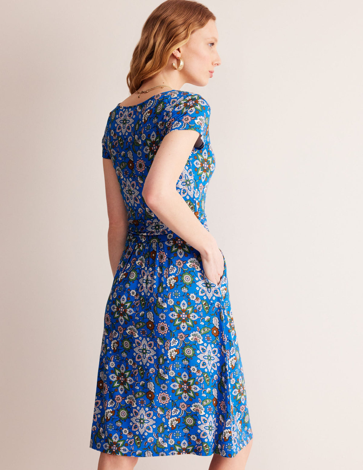 Amelie Jerseykleid-Indigo, Botanischer Zweig - Image 3