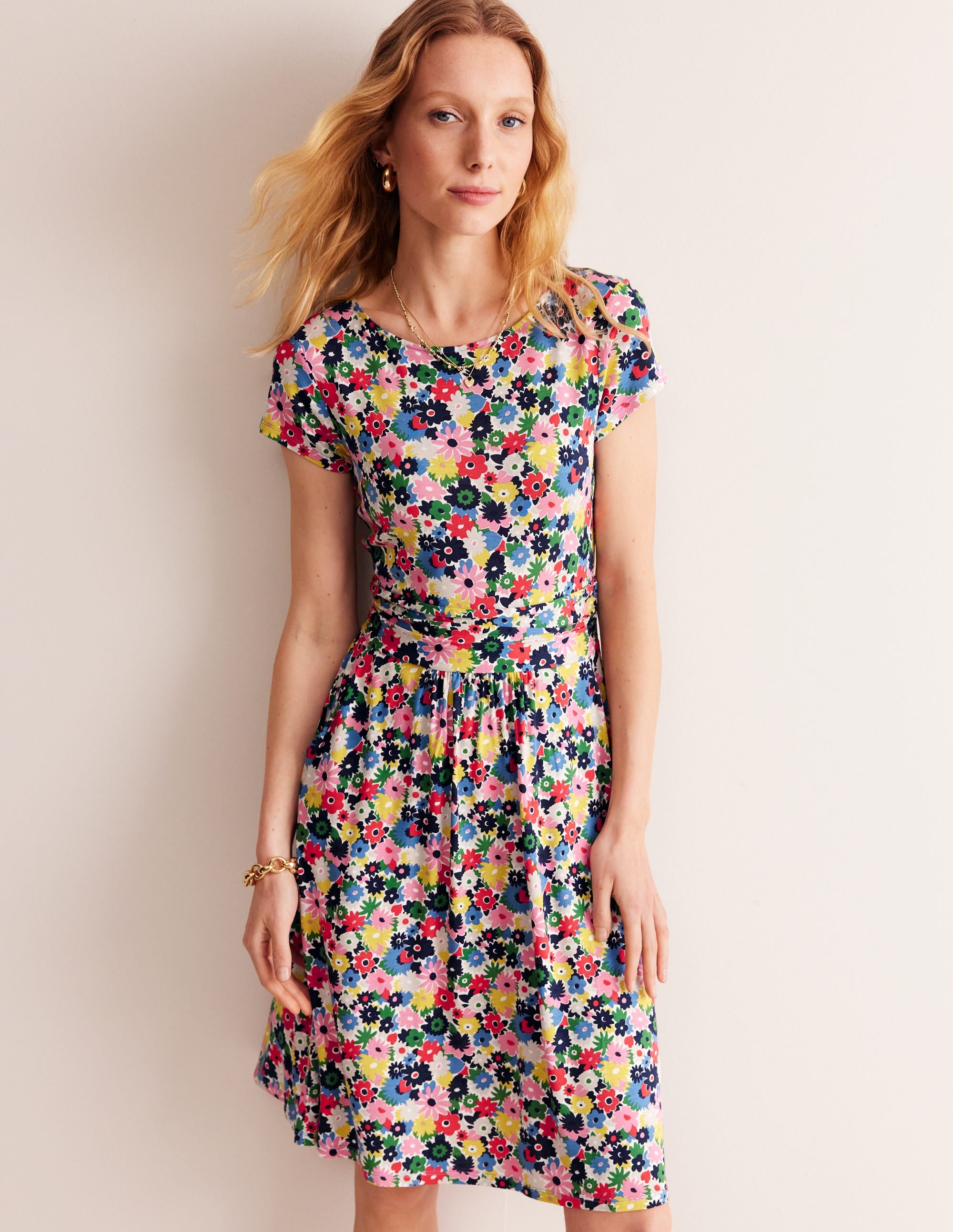 Amelie Jerseykleid-Bunt, Malkasten Blümchen - Image 1