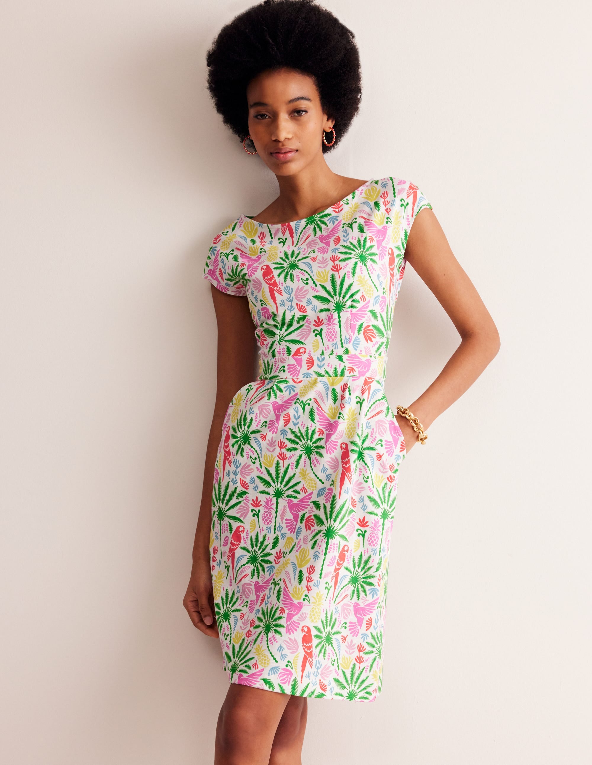 Florrie Jerseykleid-Bunt, Tropisches Paradies - Image 1