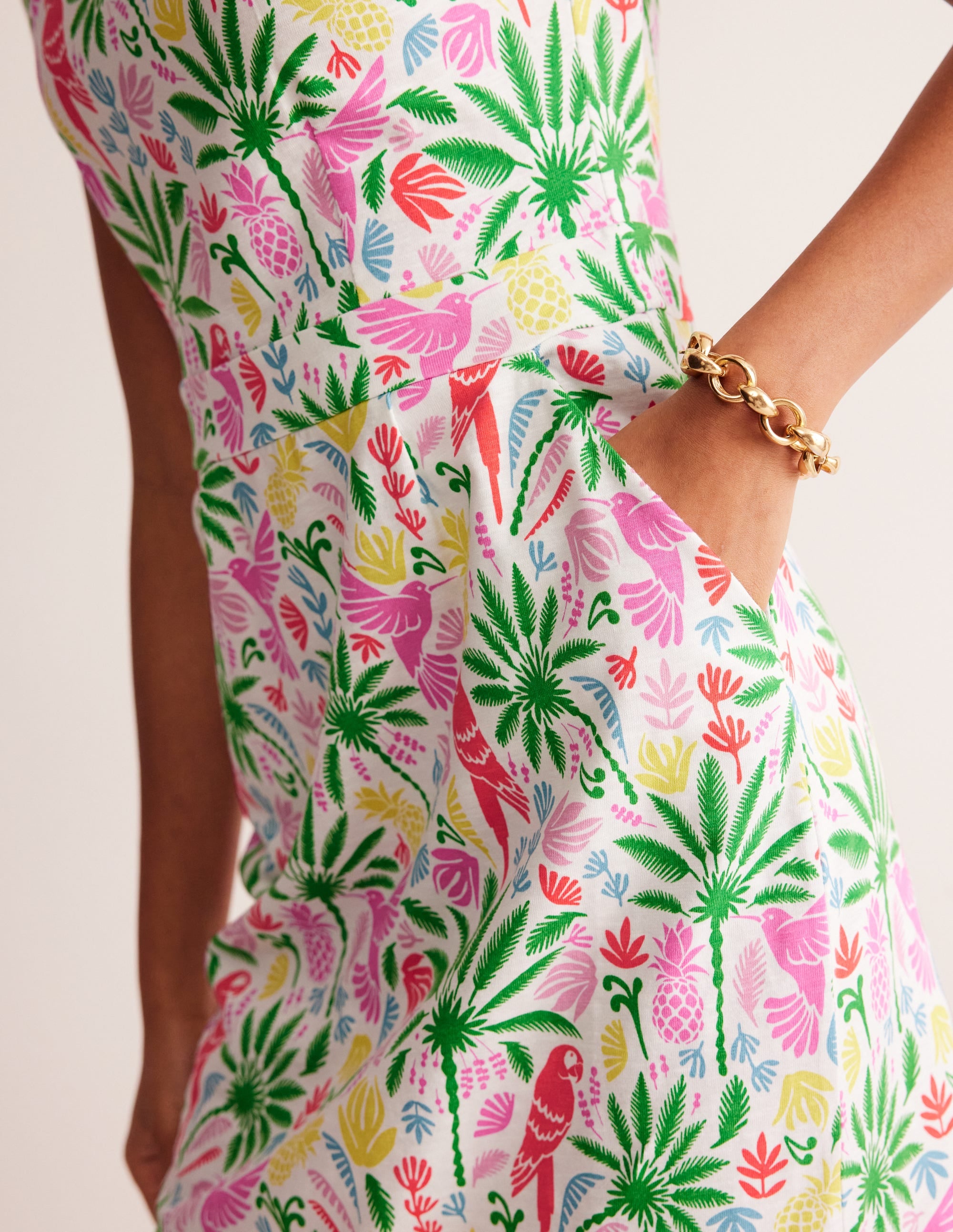 Florrie Jerseykleid-Bunt, Tropisches Paradies - Image 2