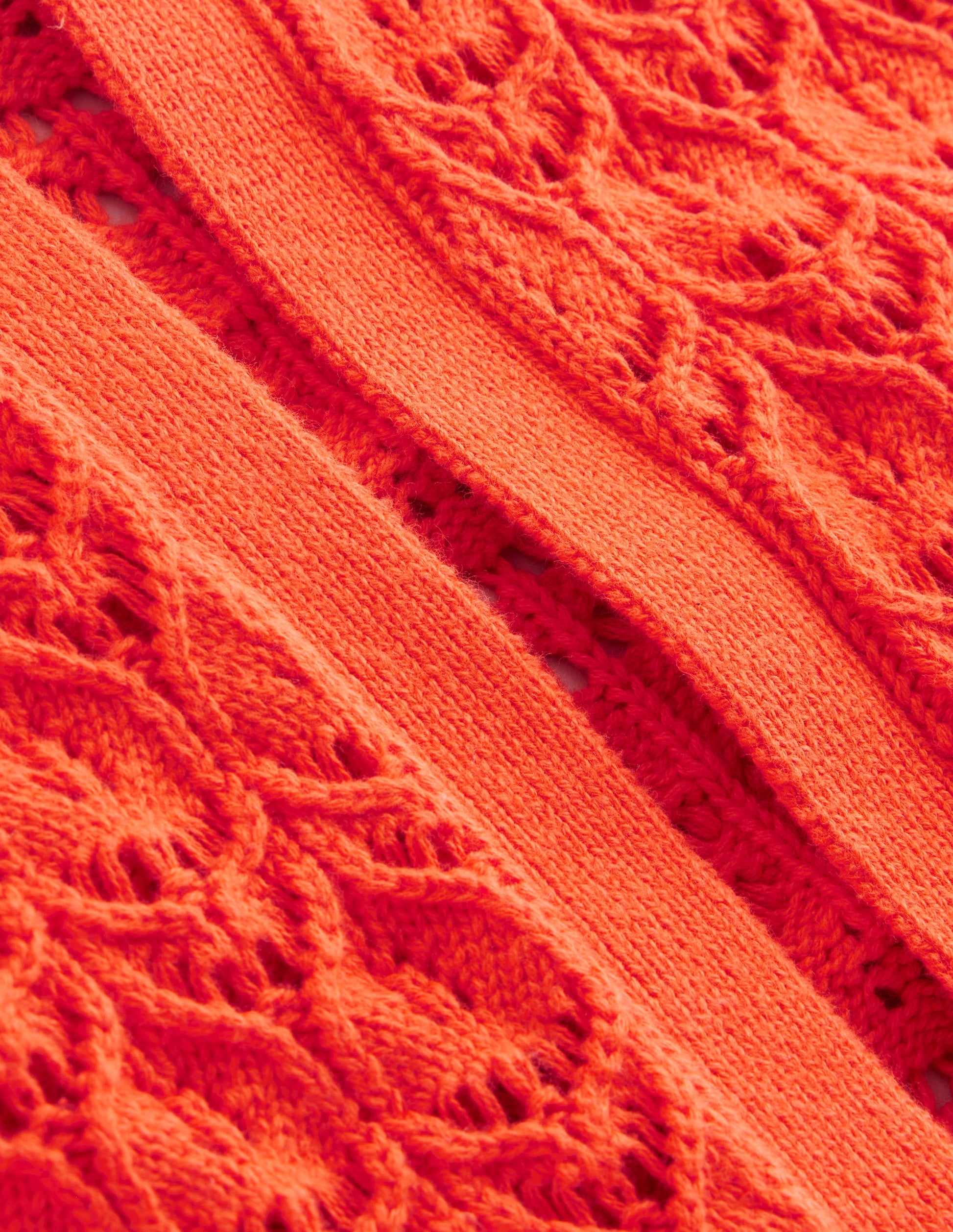 Gehäkelte Strickjacke-Mandarinenorange-6
