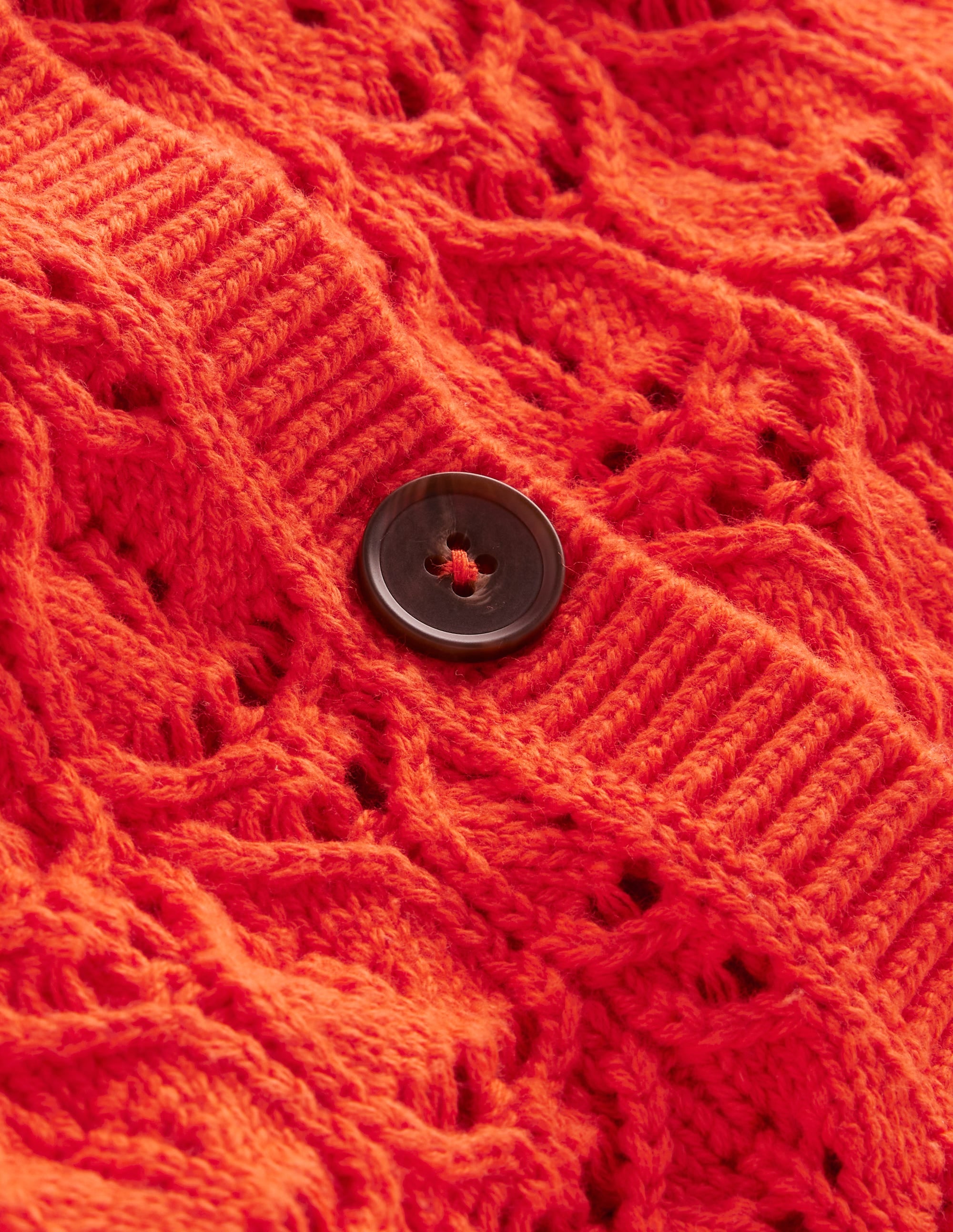 Gehäkelte, kurzärmlige Strickjacke-Mandarinenorange - Image 6