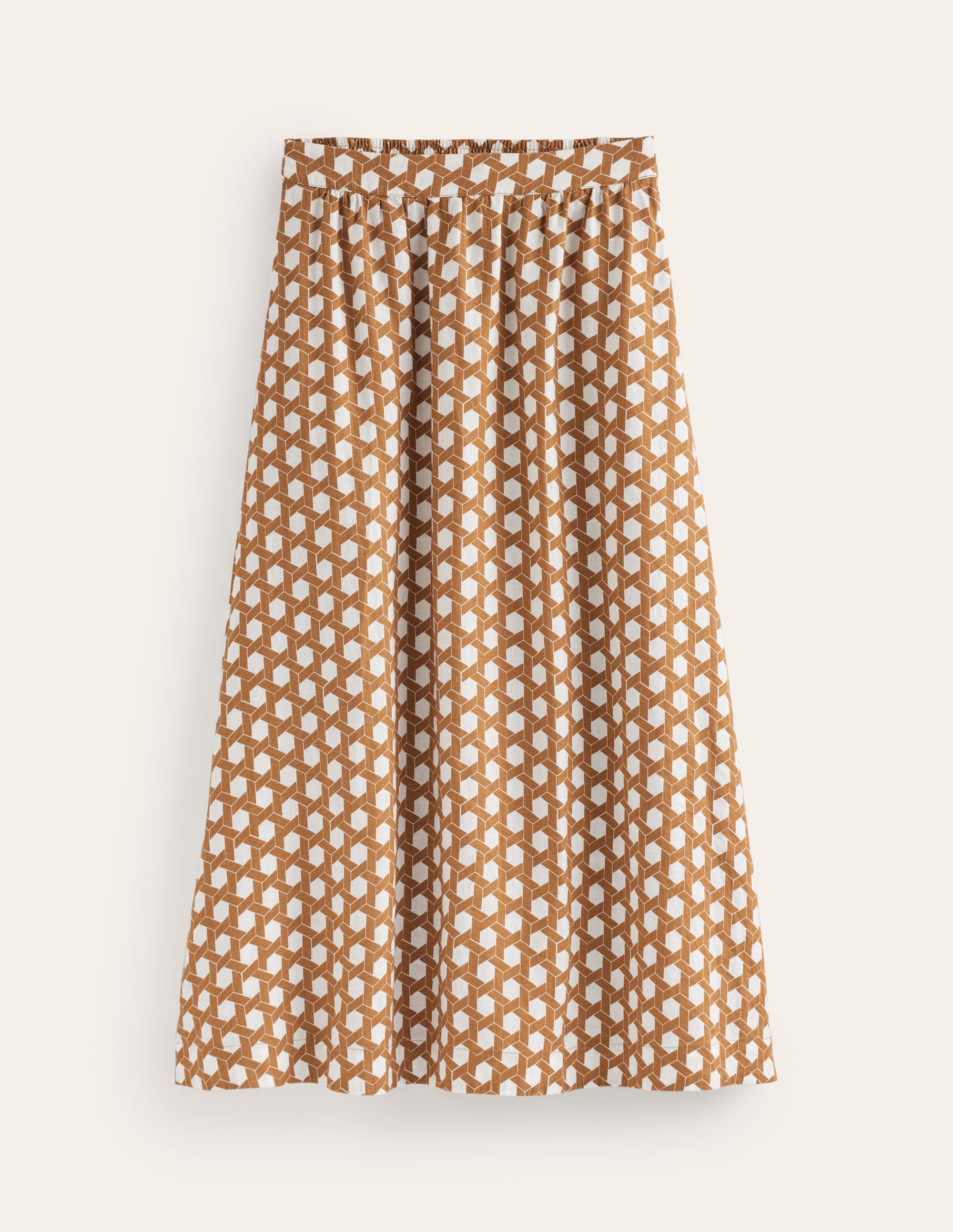 Jupe Florence en lin-Caoutchouc, motif Honeycomb Geo - Image 5