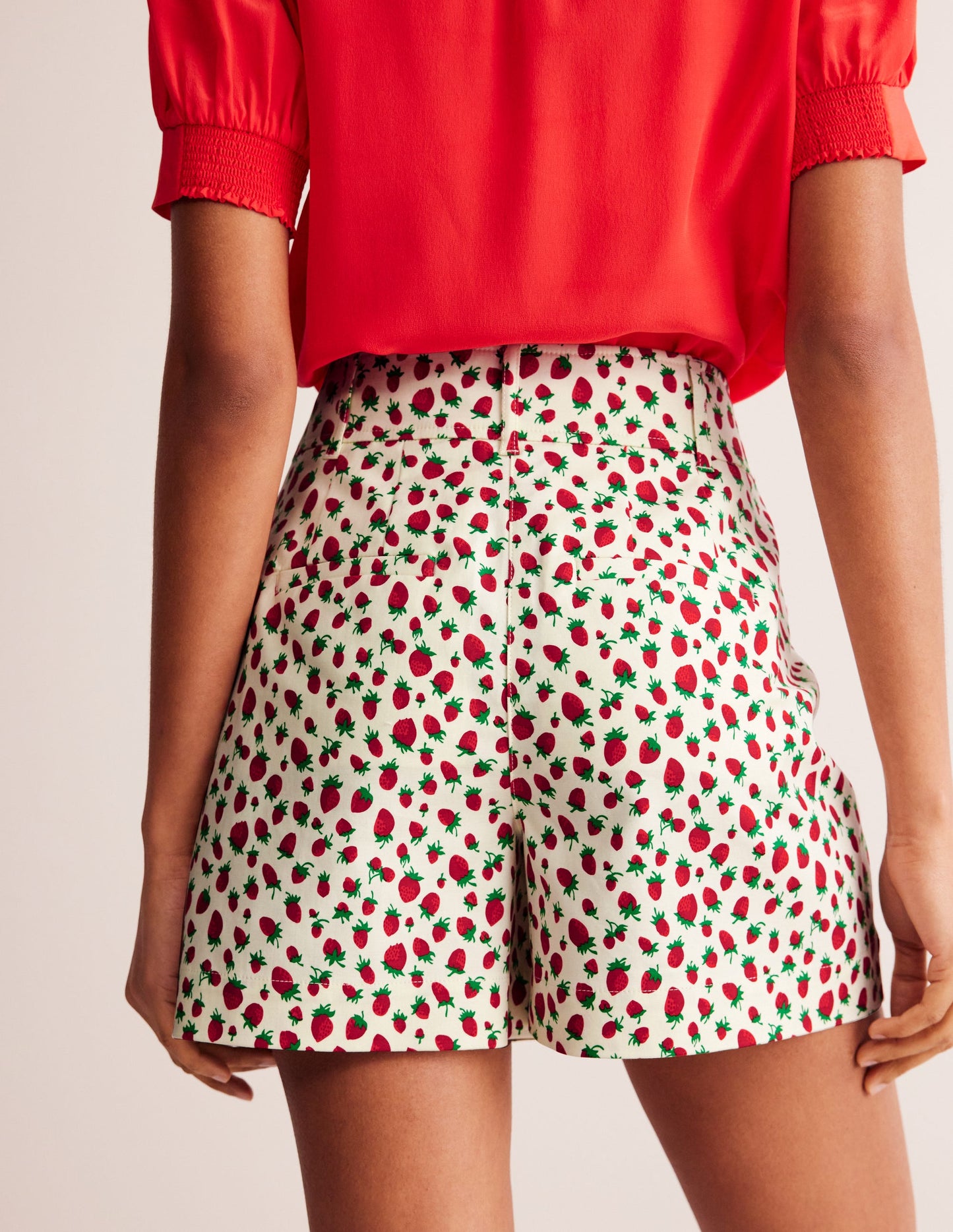 Westbourne Sateen Shorts-Multi, Strawberry Vine