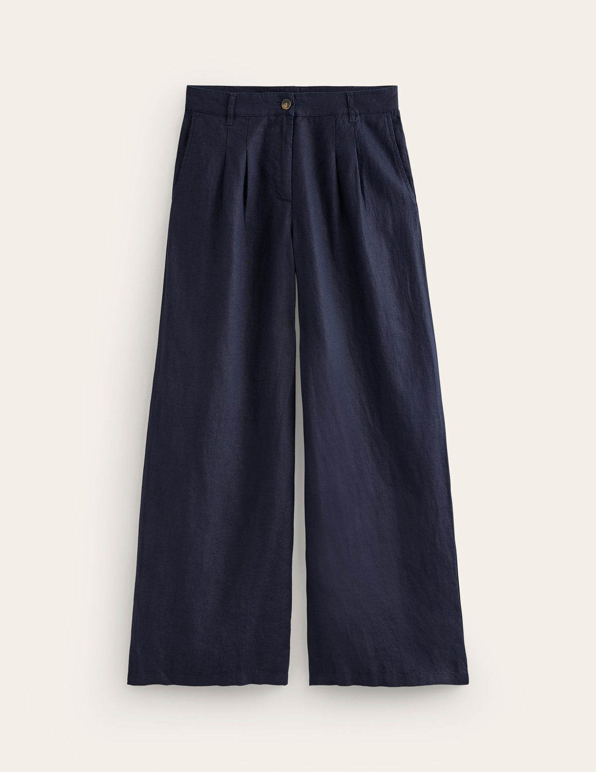 Regent Plissierte Leinenhose-Aqua Marine Marl - Image 8