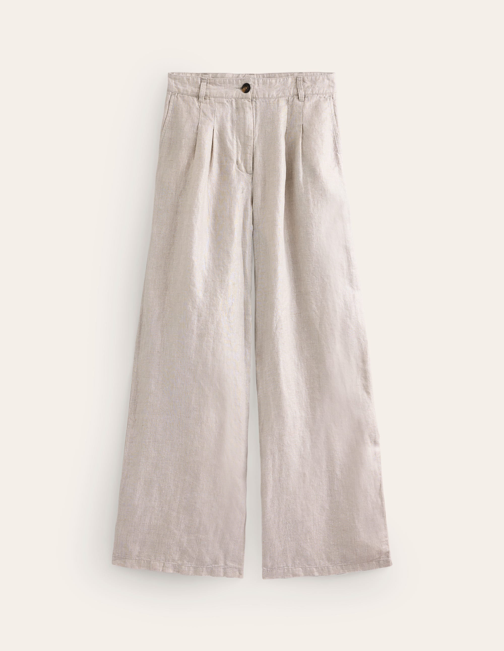 Pantalon plissé Regent en lin-Black - Image 8