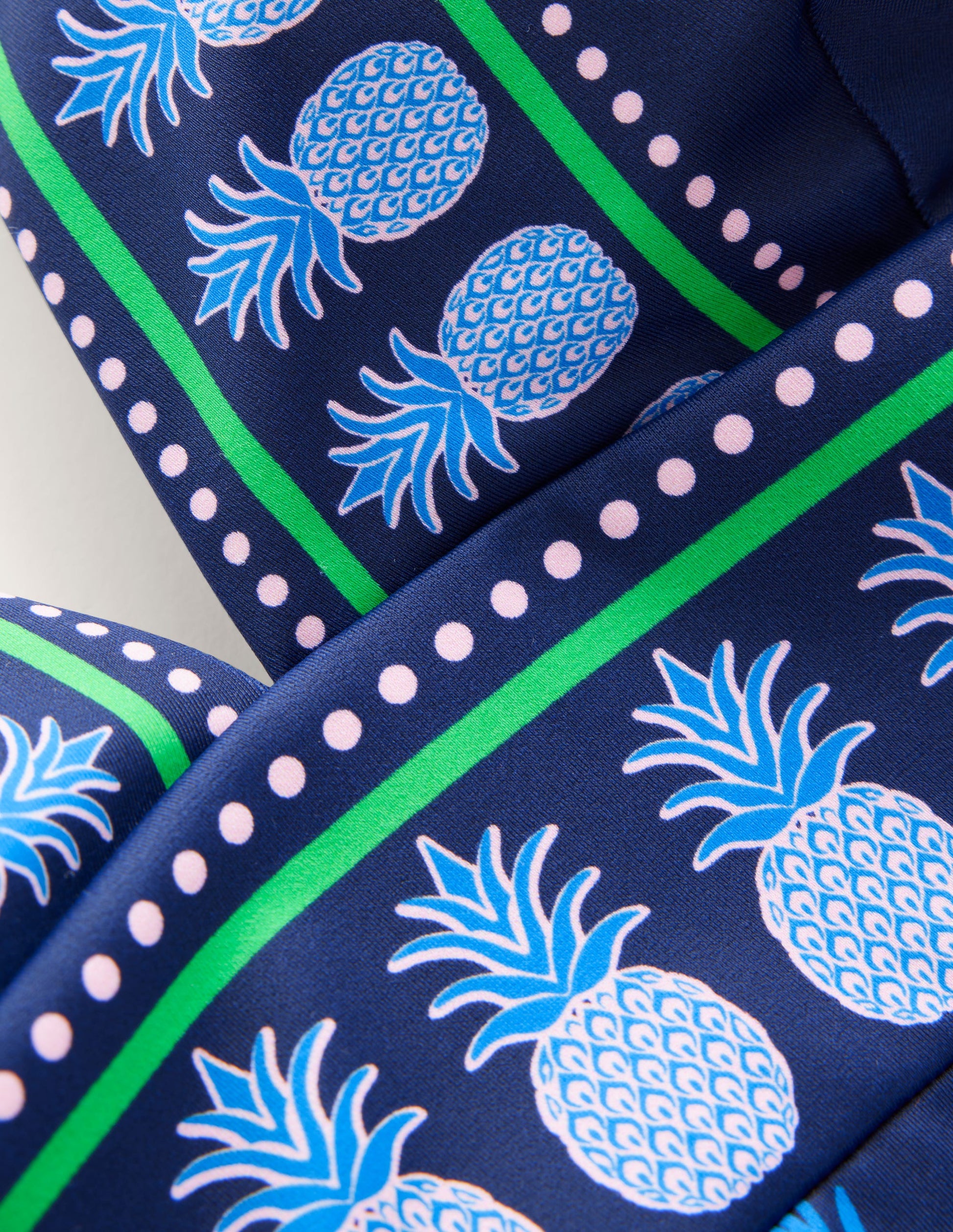 Porto Badeanzug mit V-Ausschnitt-Französisch-Marineblau Papageien-7