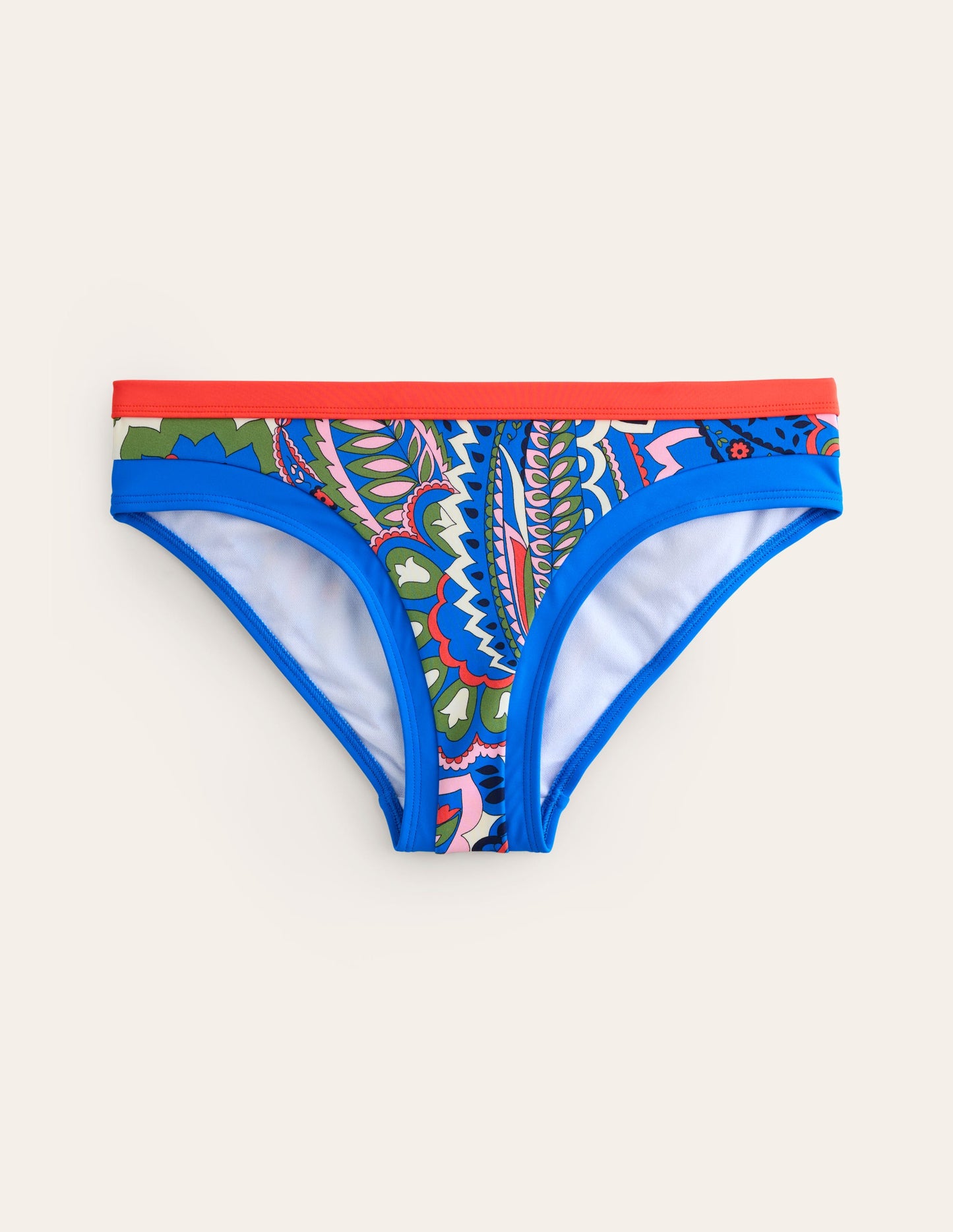 Santorini Bikini Bottoms-Blue, Foliage Paisley