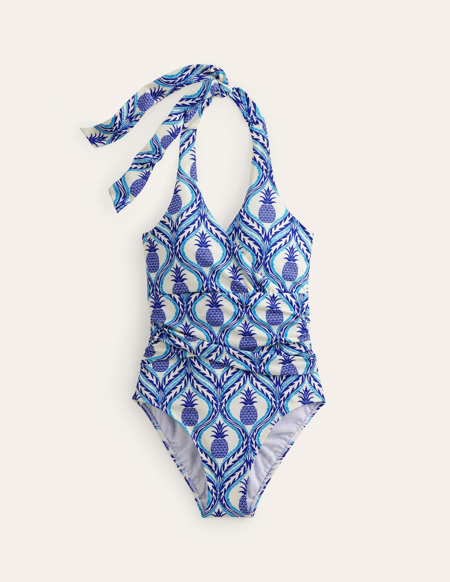 Levanzo Neckholder-Badeanzug-Surf The Web, Ananas Welle