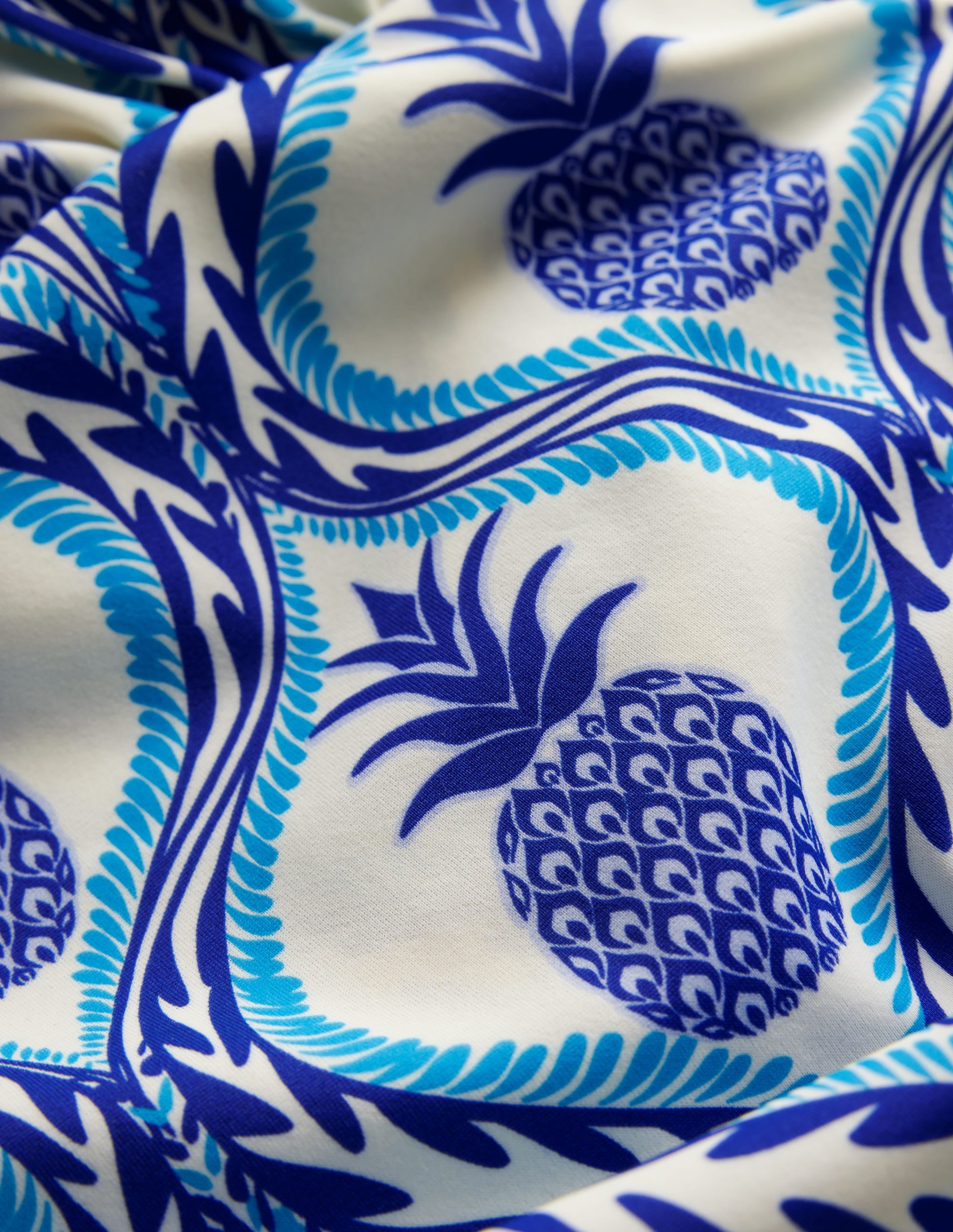 Maillot de bain dos-nu Levanzo-Bleu connecté, motif Pineapple Wave - Image 6