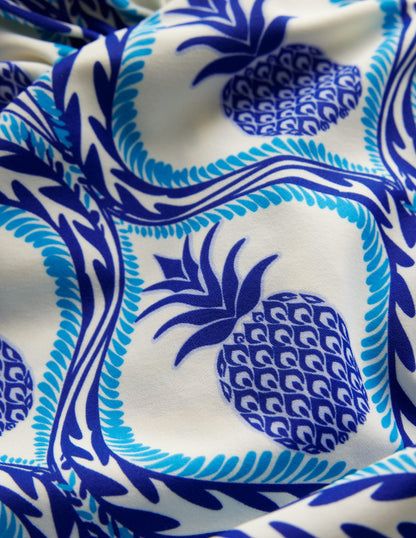 Levanzo Neckholder-Badeanzug-Surf The Web, Ananas Welle