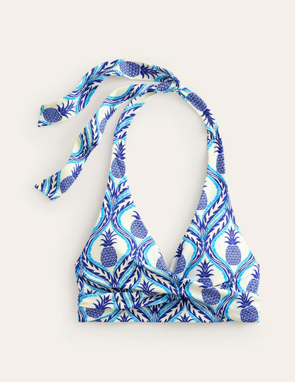 Levanzo Neckholder-Bikinioberteil-Surf The Web, Ananas Welle