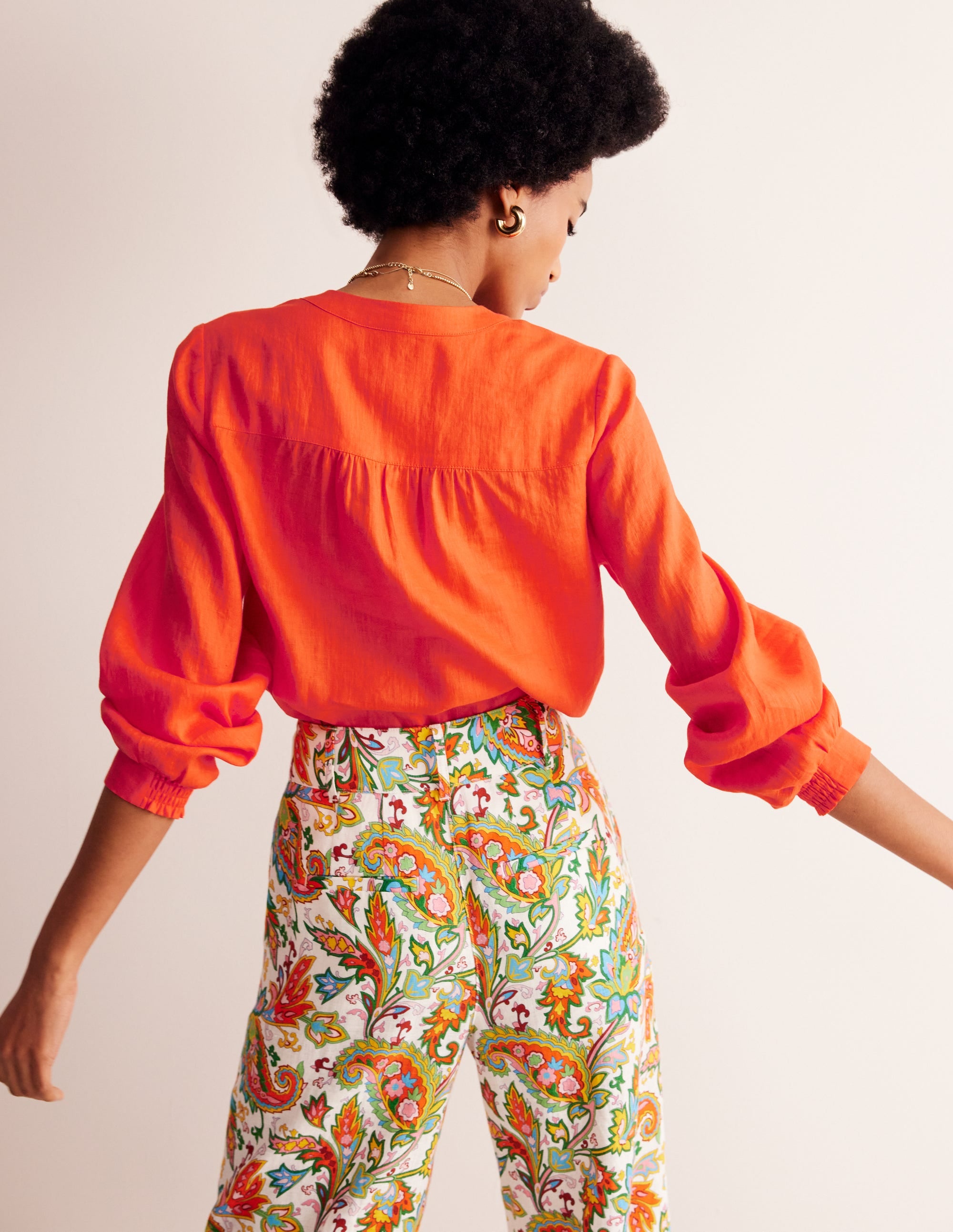 Top Alice en lin-Orange mandarine - Image 3