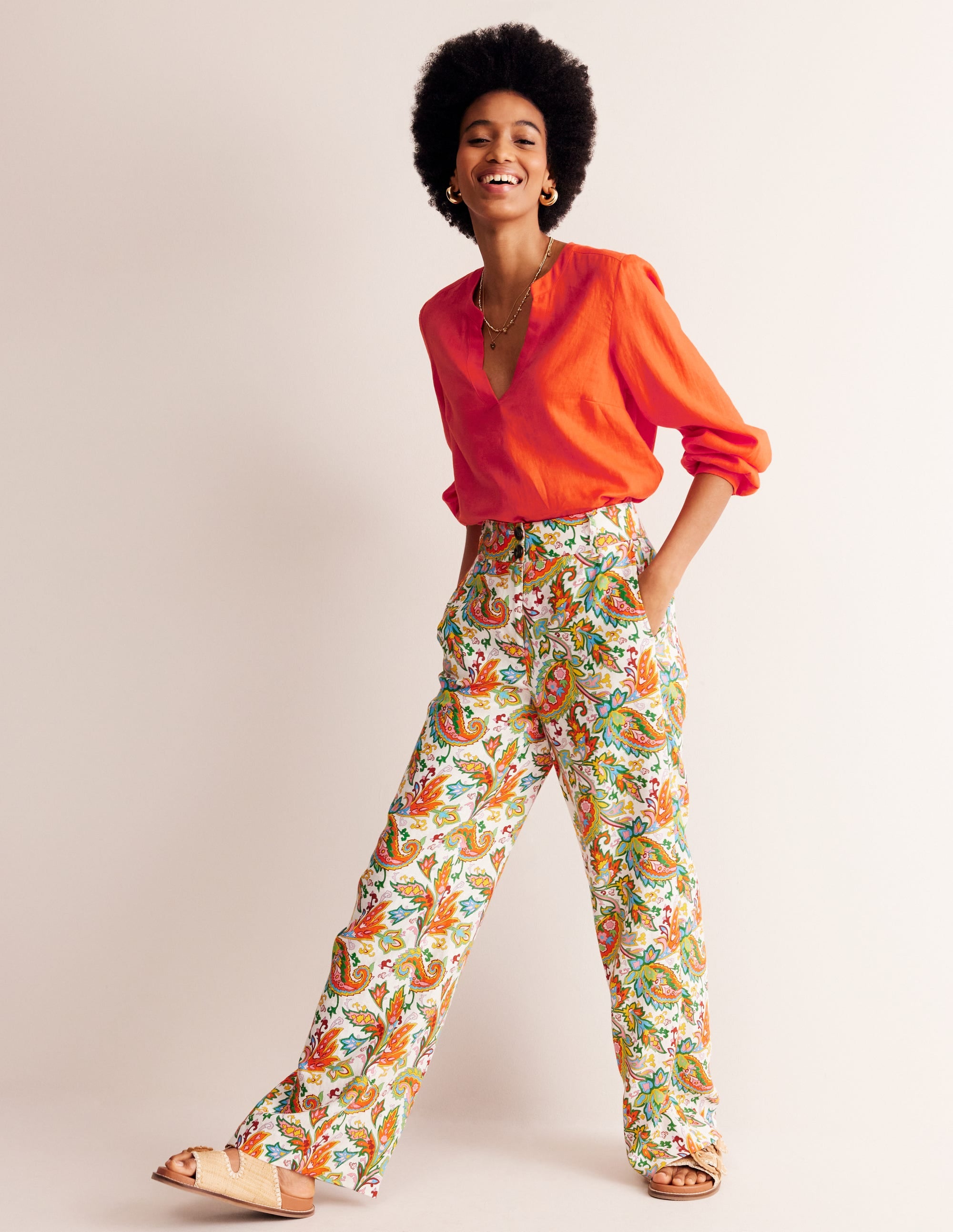 Top Alice en lin-Orange mandarine - Image 4