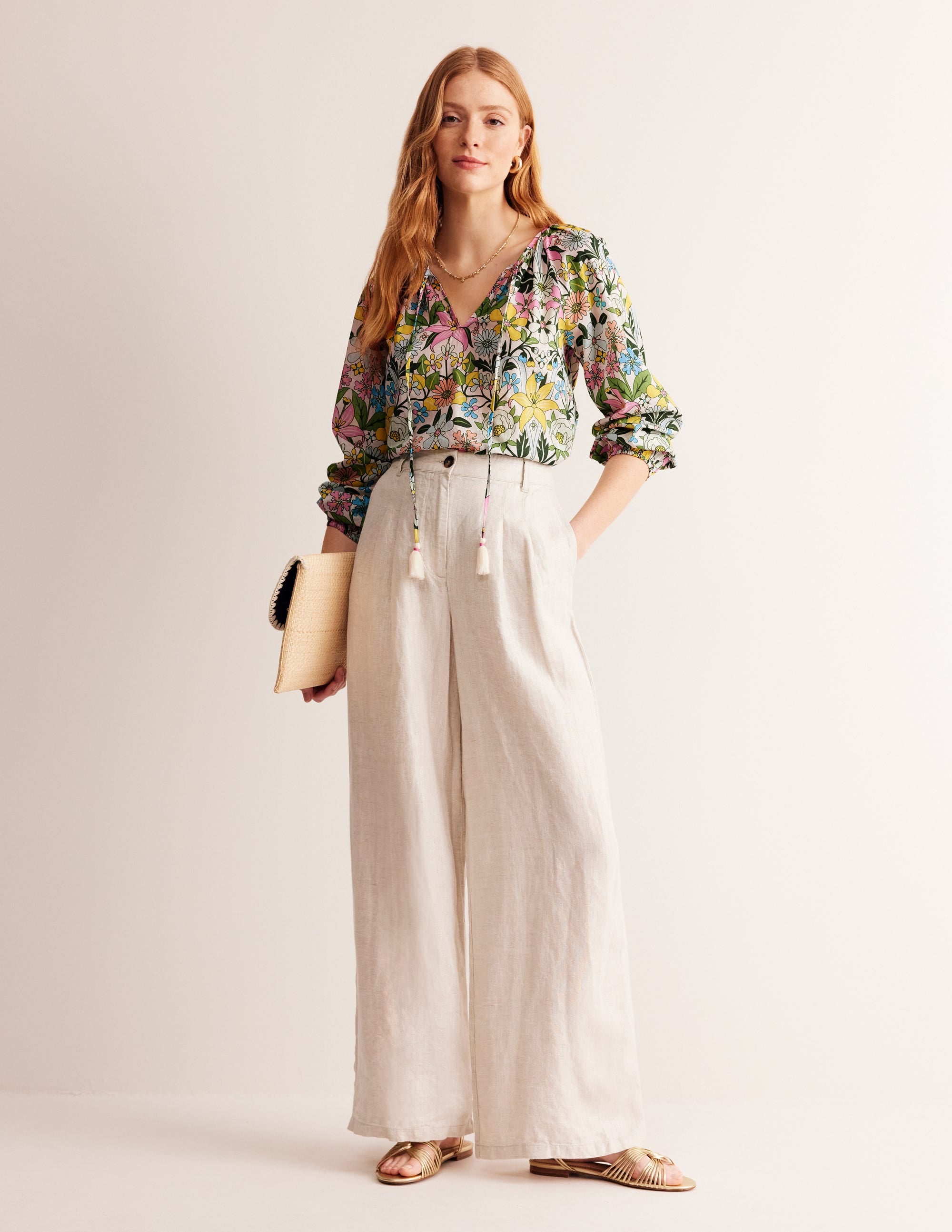 Serena Cotton Blouse-Multi, Wildflower Daisy - Image 4