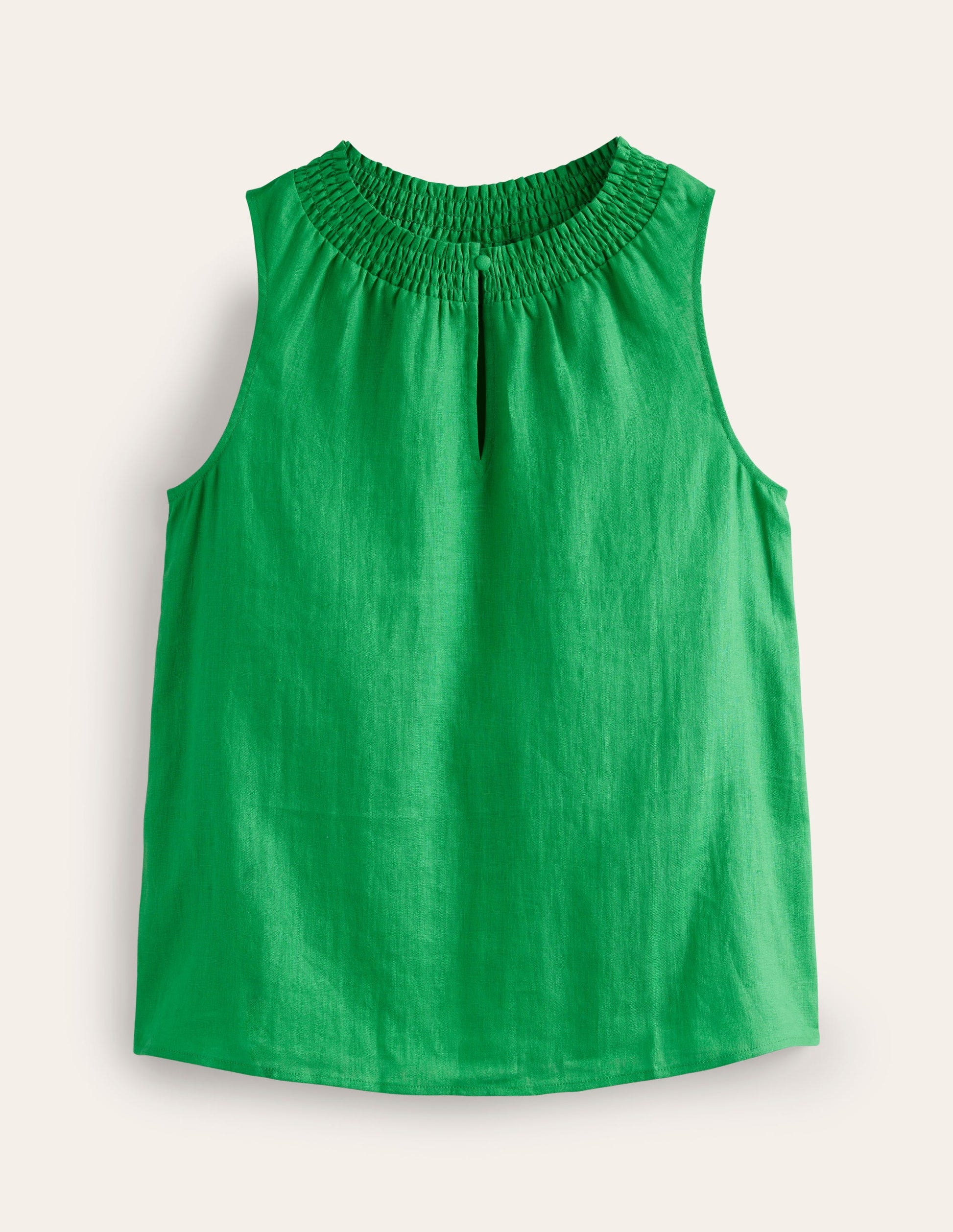 Top sans manches Georgia en lin-Vert vif-5