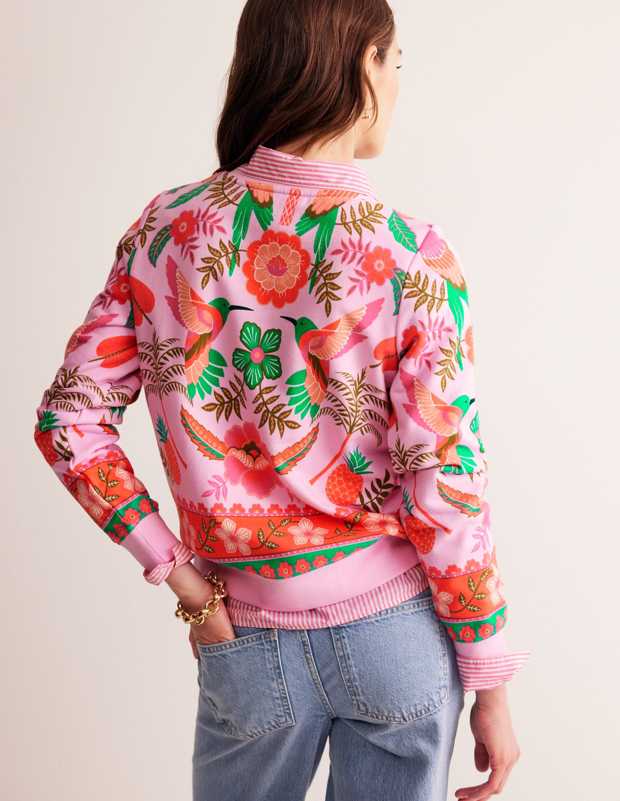 Sweat Hannah imprimé-Lilas doux, motif Tropic Parrot - Image 3