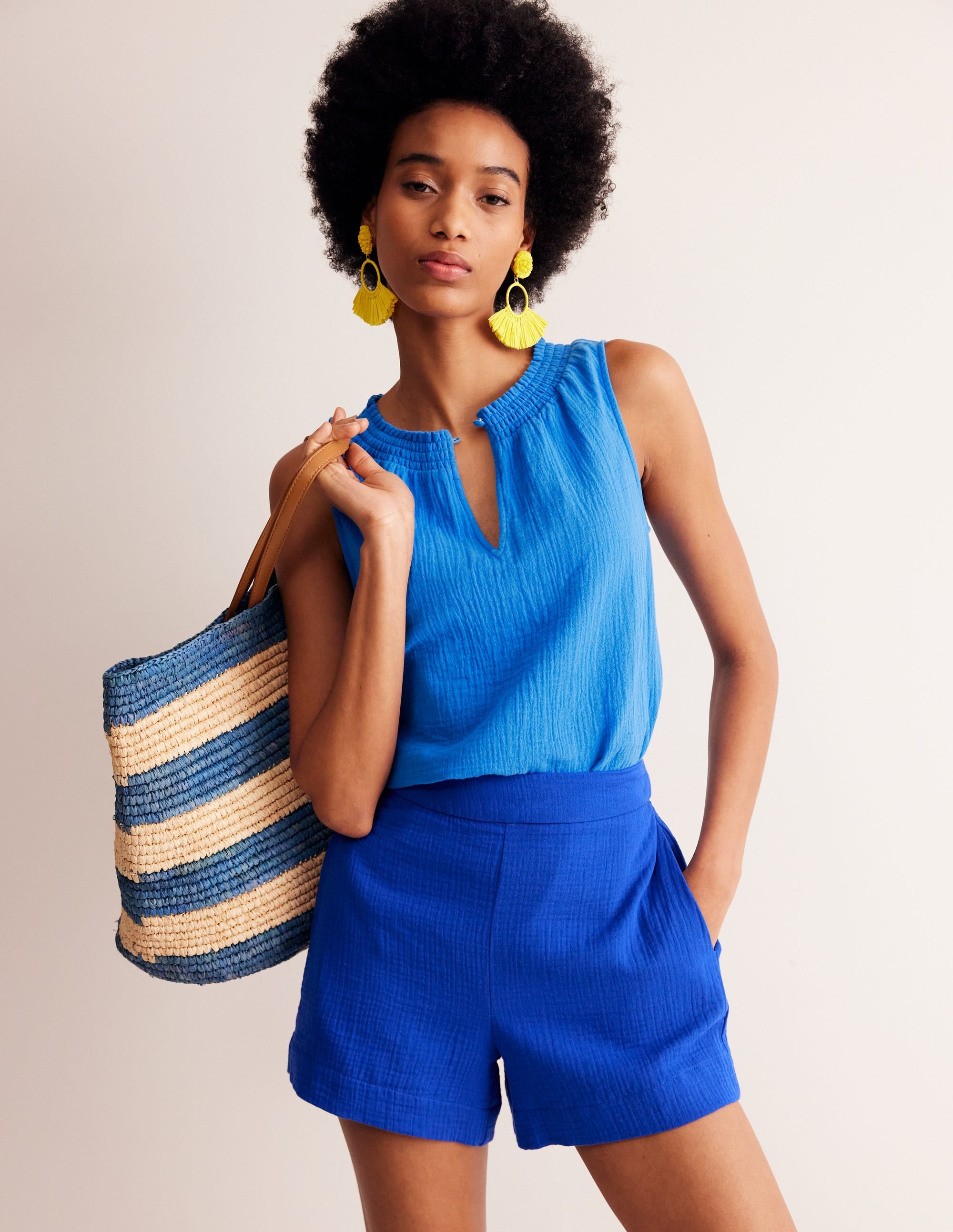 Top Georgia double-étoffe-Passerin indigo - Image 4