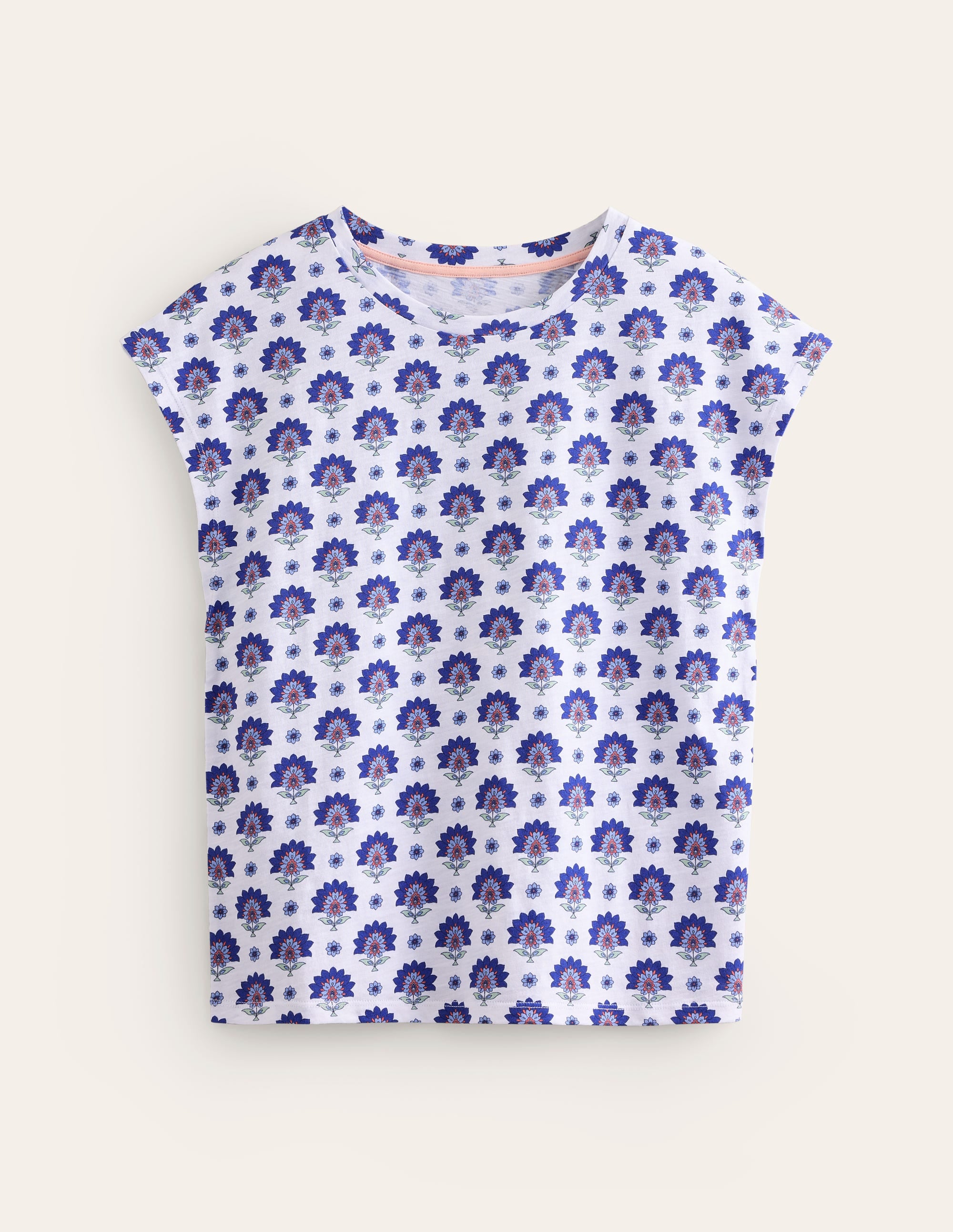 T-shirt Louisa flammé et imprimé-Bleu connecté, motif Passion Geo - Image 5