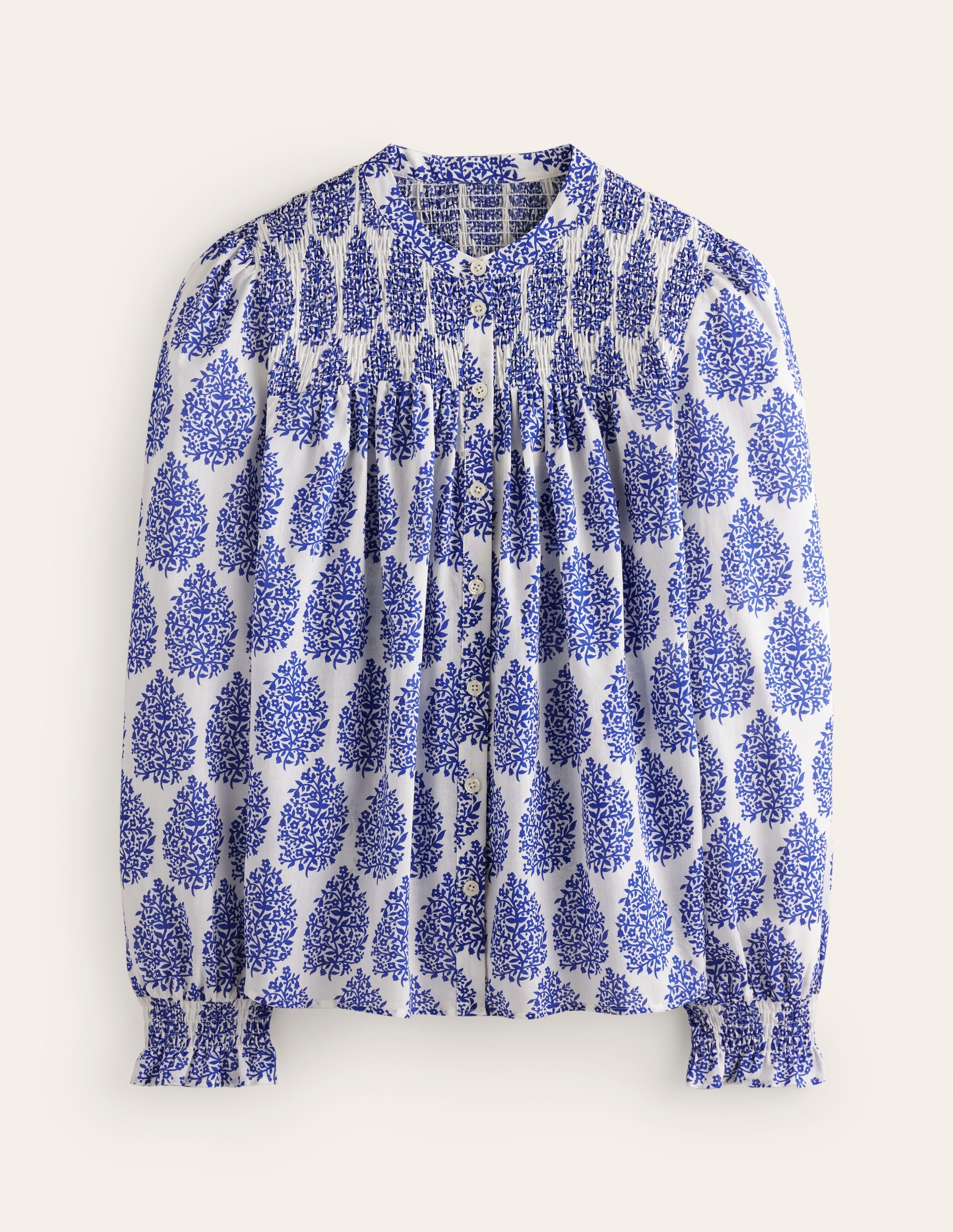 Helena Baumwoll-Bluse-Naturweiß, Blümchen-Paisley - Image 5