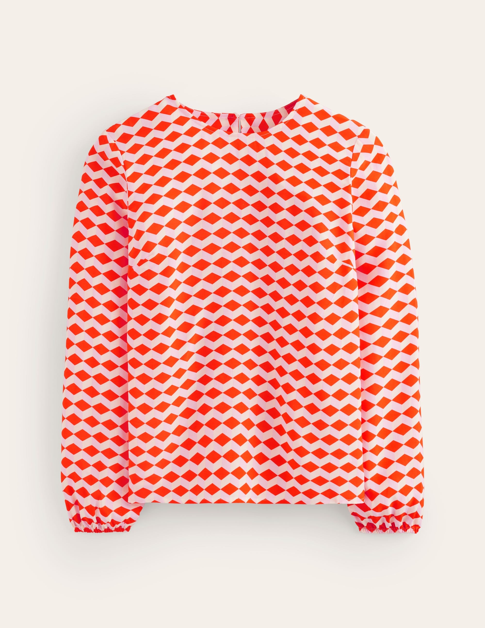 Easy Printed Top-Mandarin Red, Diamond Cube - Image 5