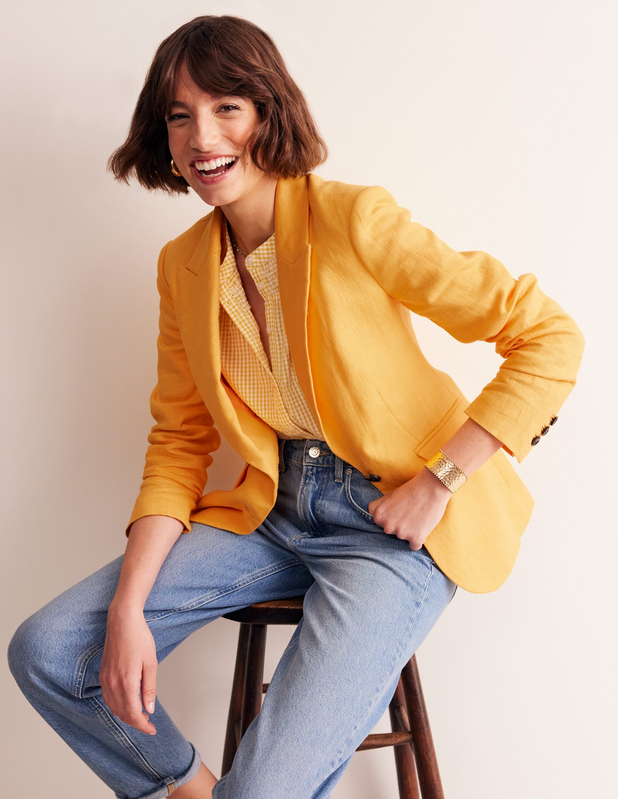 Marylebone Leinenblazer-Künstlerisches Gold - Image 1