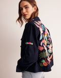 Islington Embroidered Jacket-Navy, Parrot