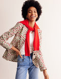 Blazer Marylebone en satin de coton-Multi, motif Strawberry Vine