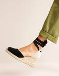 Cassie Espadrilles mit Keilabsatz-Schwarz