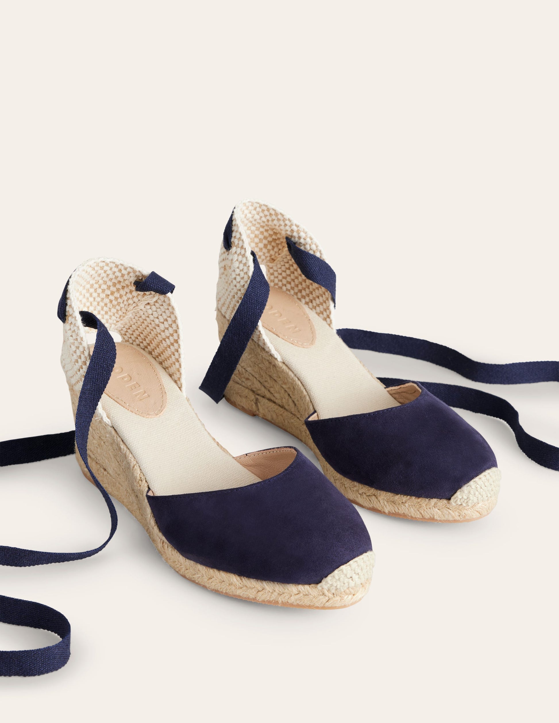 Espadrilles compensées Cassie-Bleu marine-2