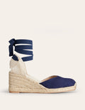 Espadrilles compensées Cassie-Bleu marine