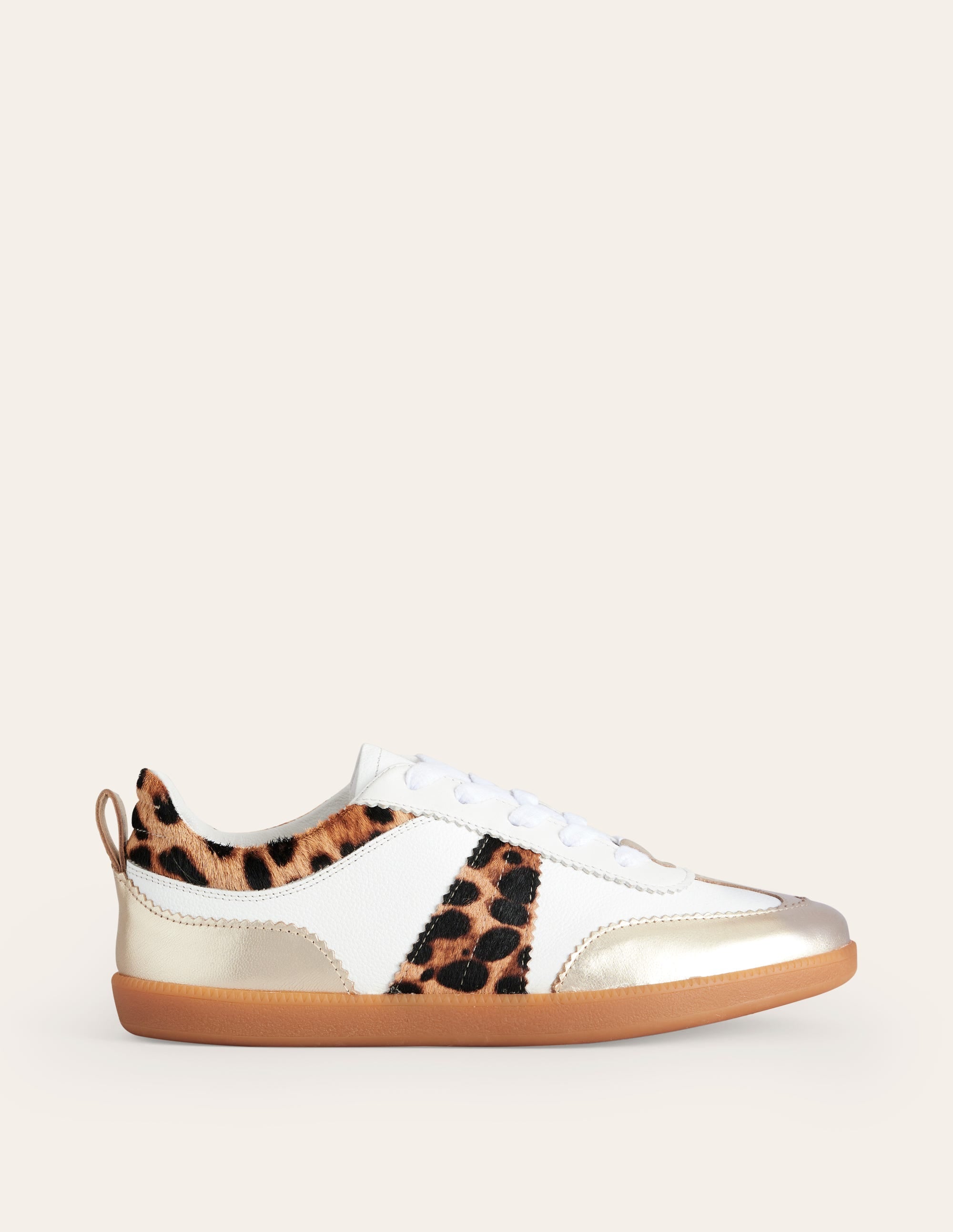 Erin Retro-Tennisschuhe-Eierschale/Klassisches Leopardenmuster - Image 2