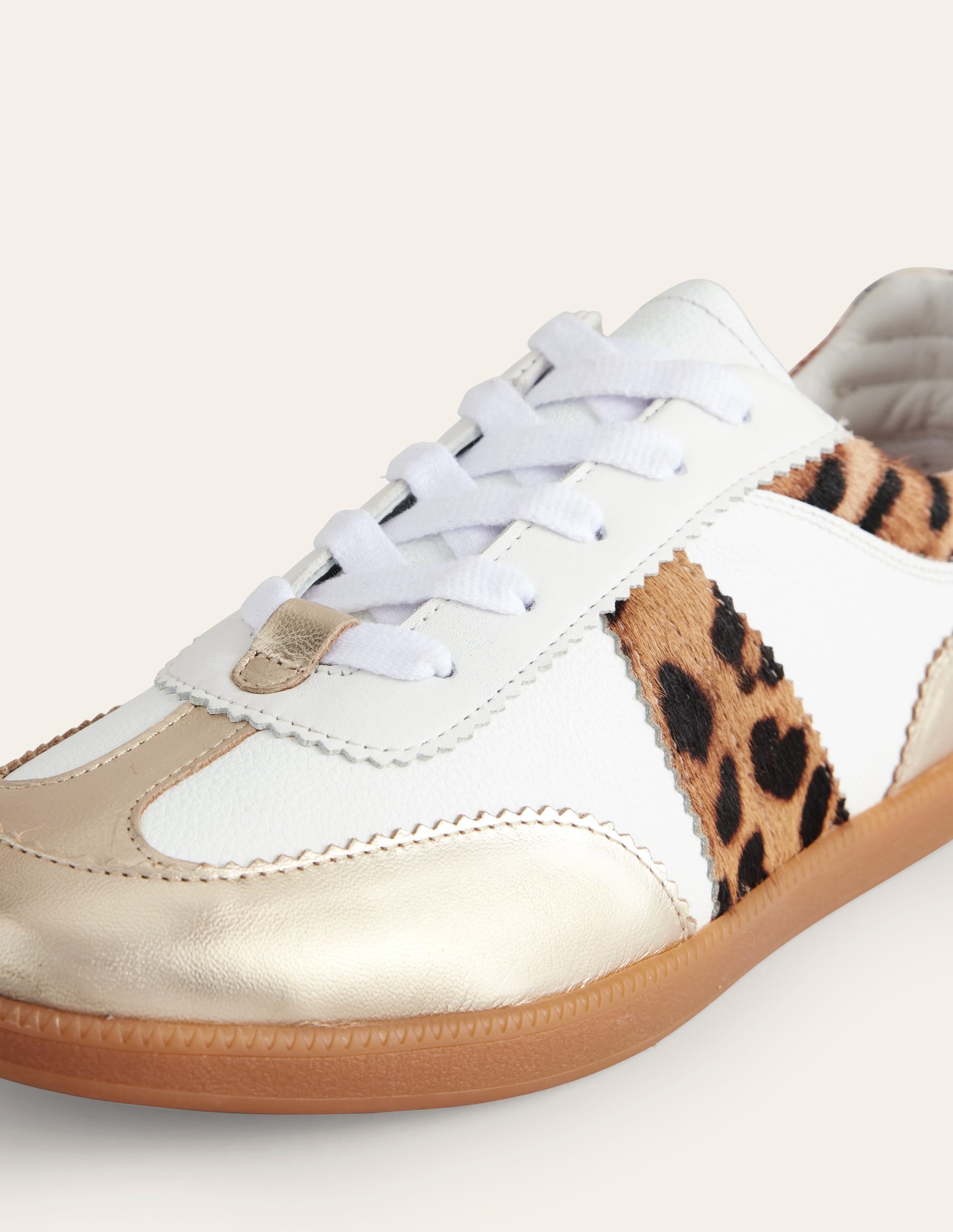 Erin Retro-Tennisschuhe-Eierschale/Klassisches Leopardenmuster - Image 4