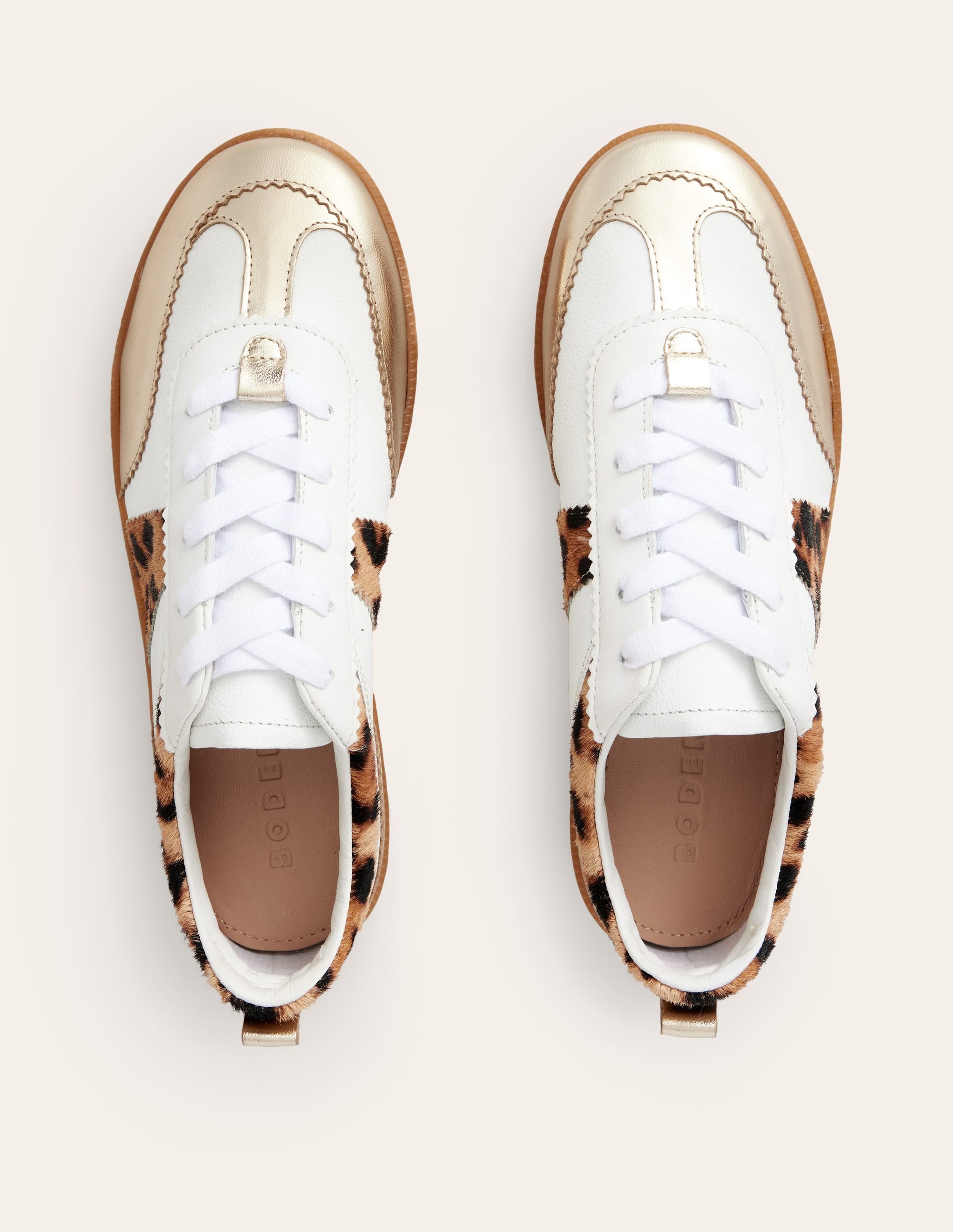 Erin Retro-Tennisschuhe-Eierschale/Klassisches Leopardenmuster - Image 5