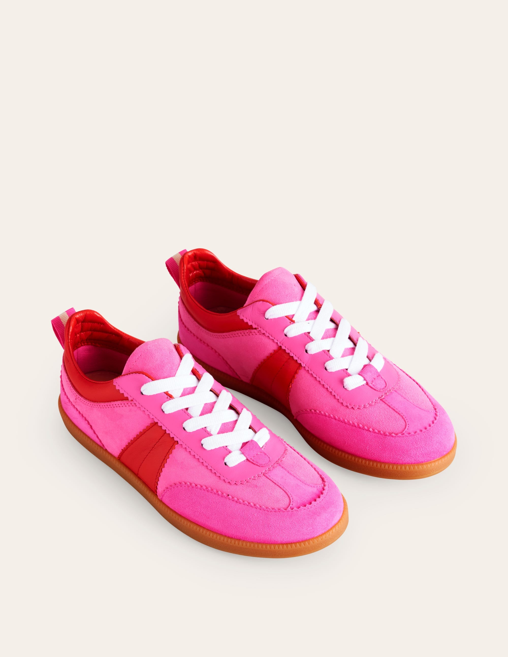 Erin Retro-Tennisschuhe-Rosa Blockfarben - Image 3