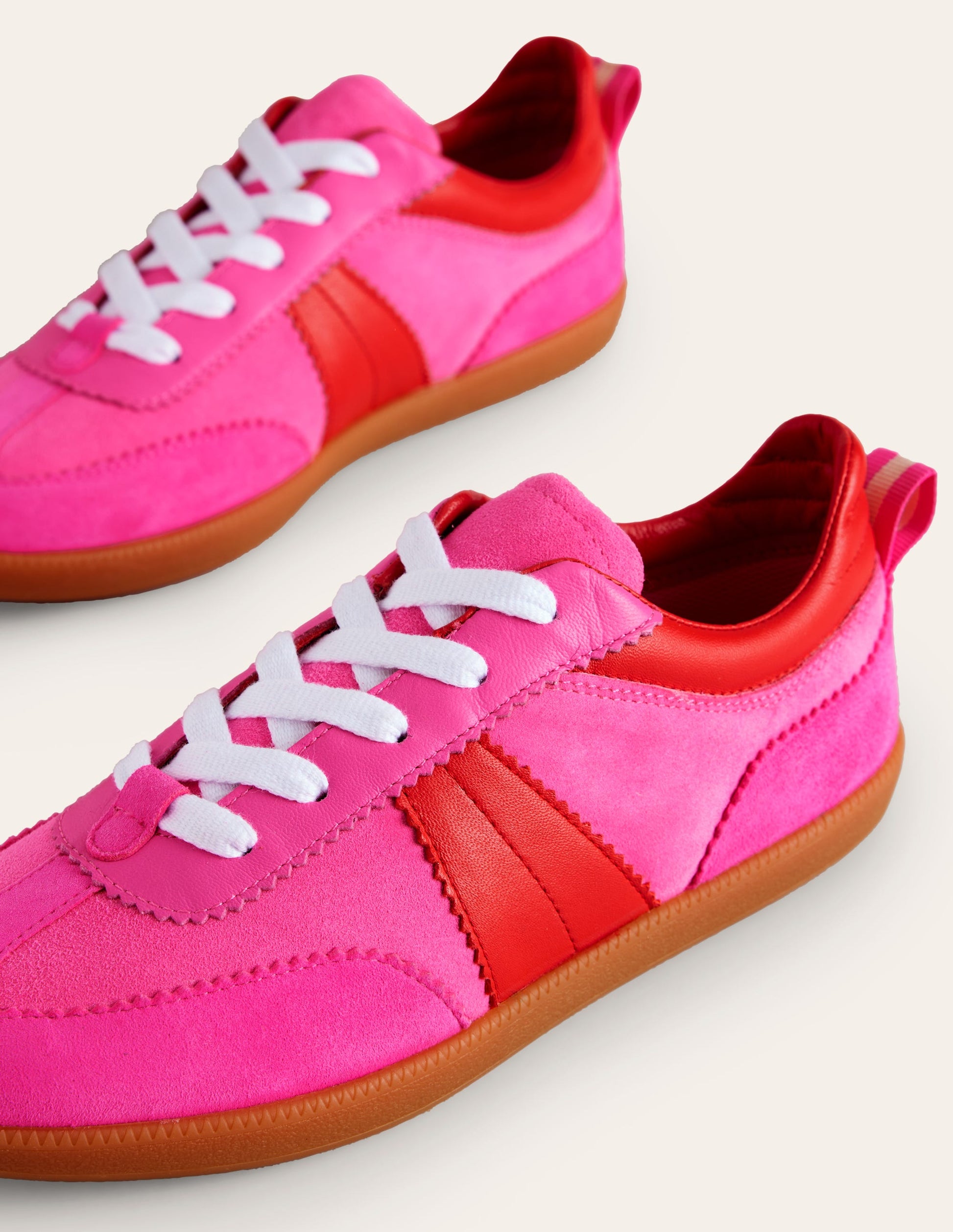 Erin Retro-Tennisschuhe-Rosa Blockfarben-4