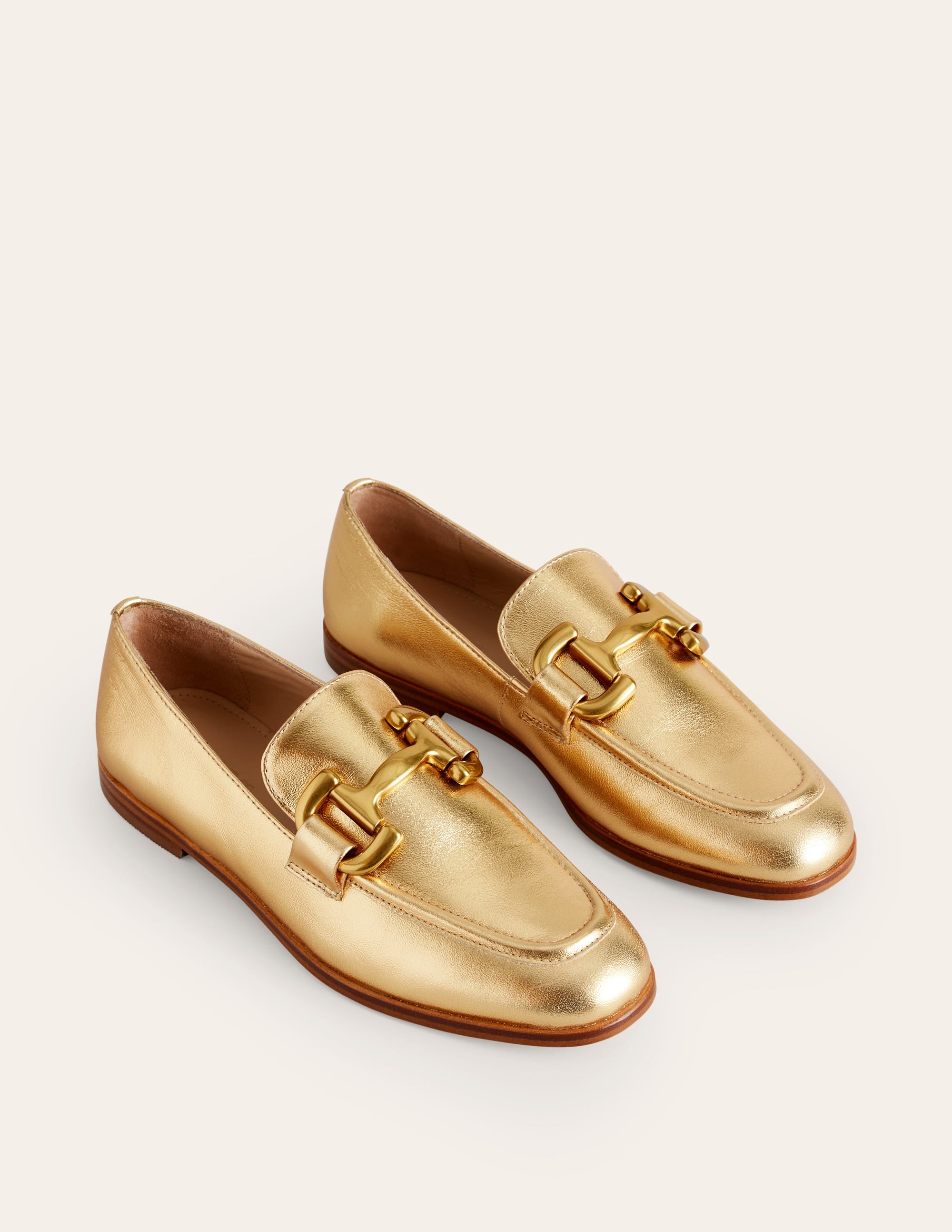 Iris Loafer mit Trensendetail-Gold Leder - Image 3