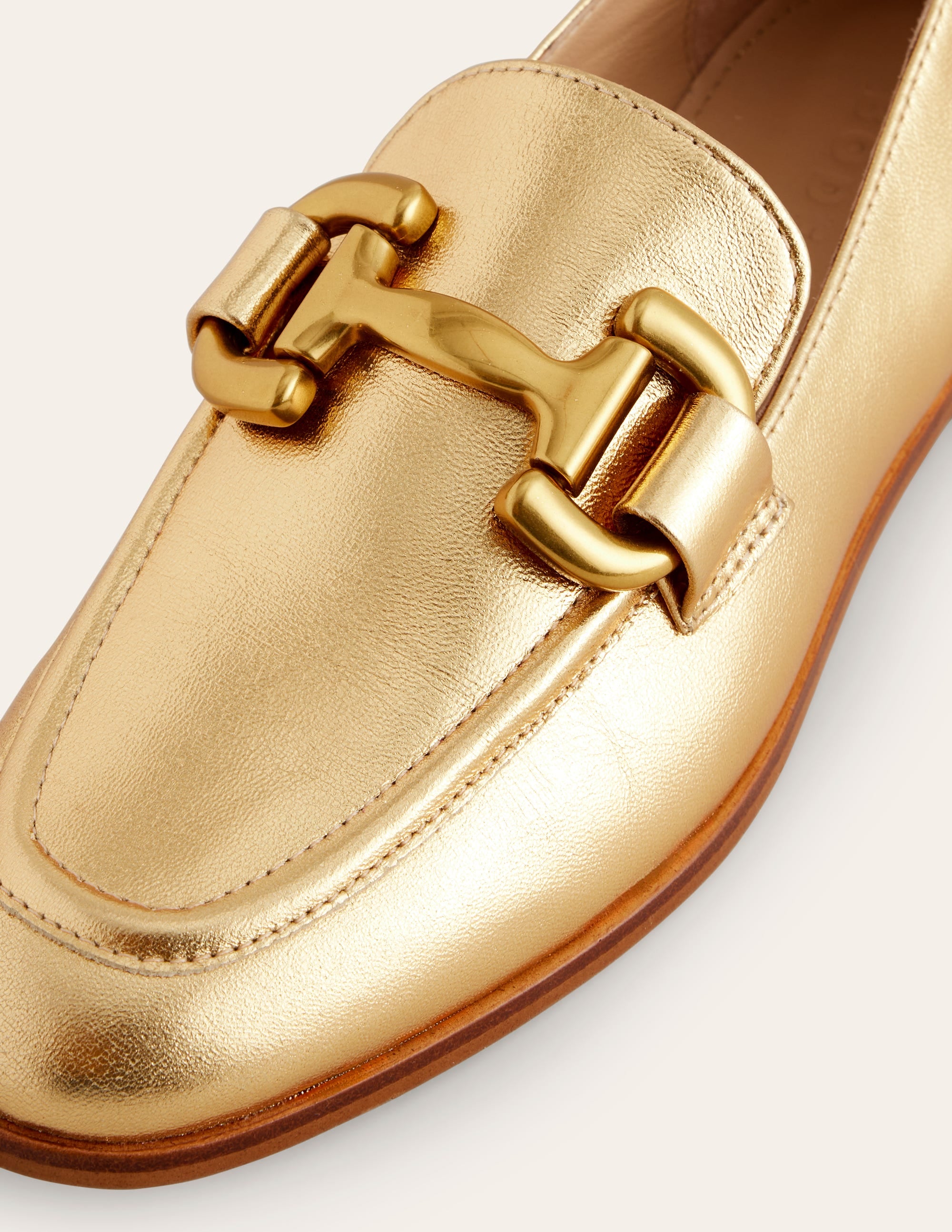 Iris Loafer mit Trensendetail-Gold Leder - Image 4