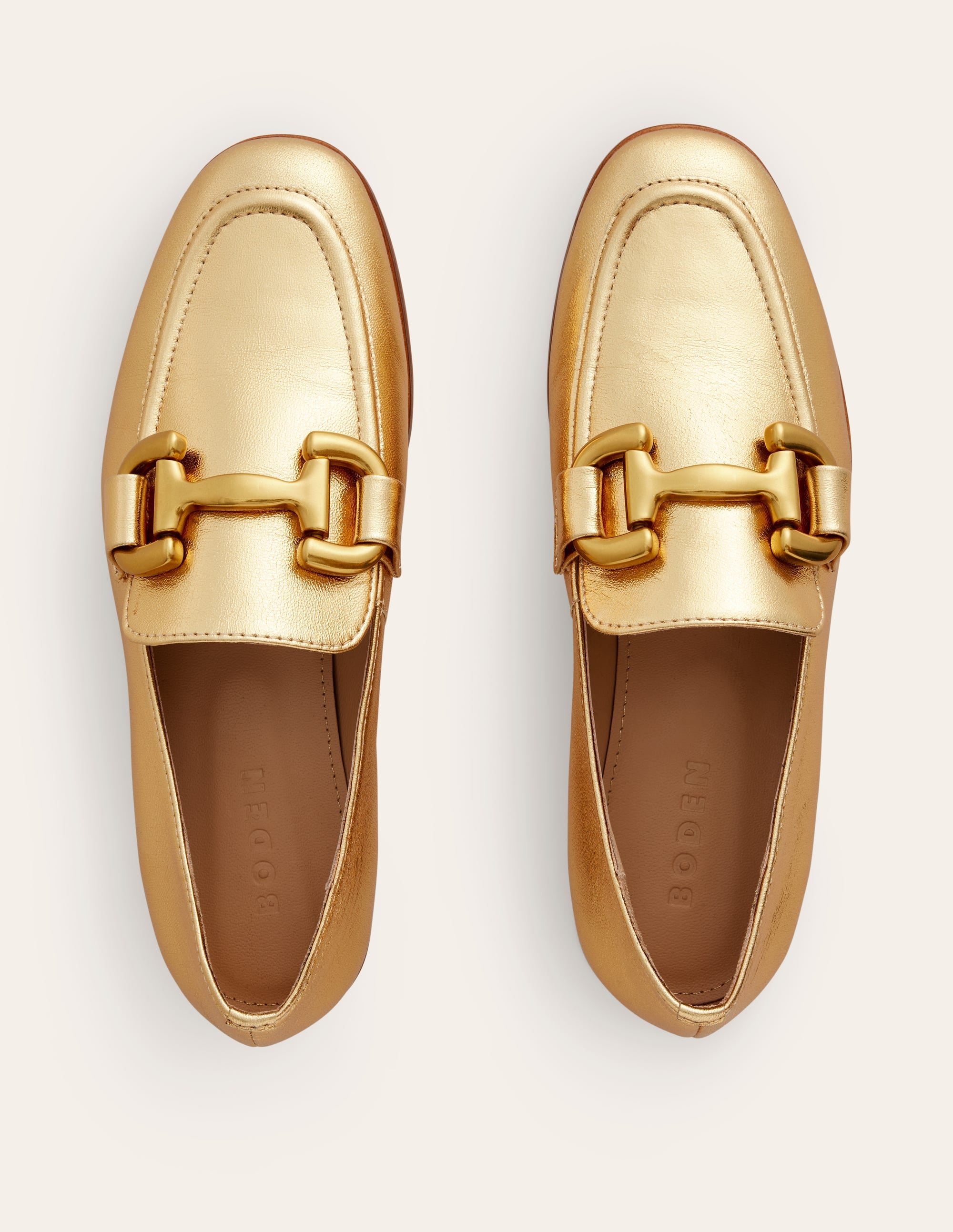 Iris Loafer mit Trensendetail-Gold Leder - Image 5