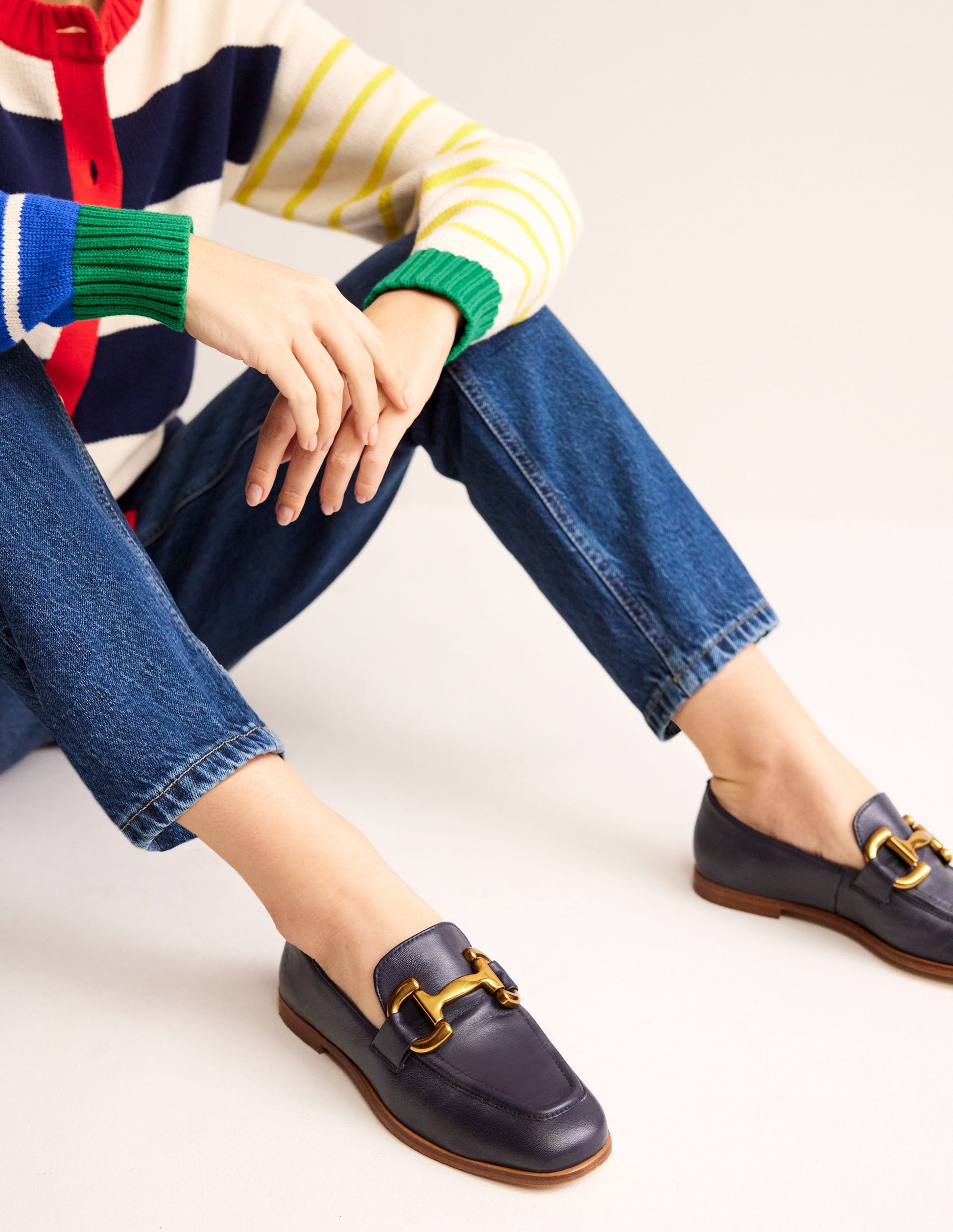 Iris Loafer mit Trensendetail-Marineblau-1