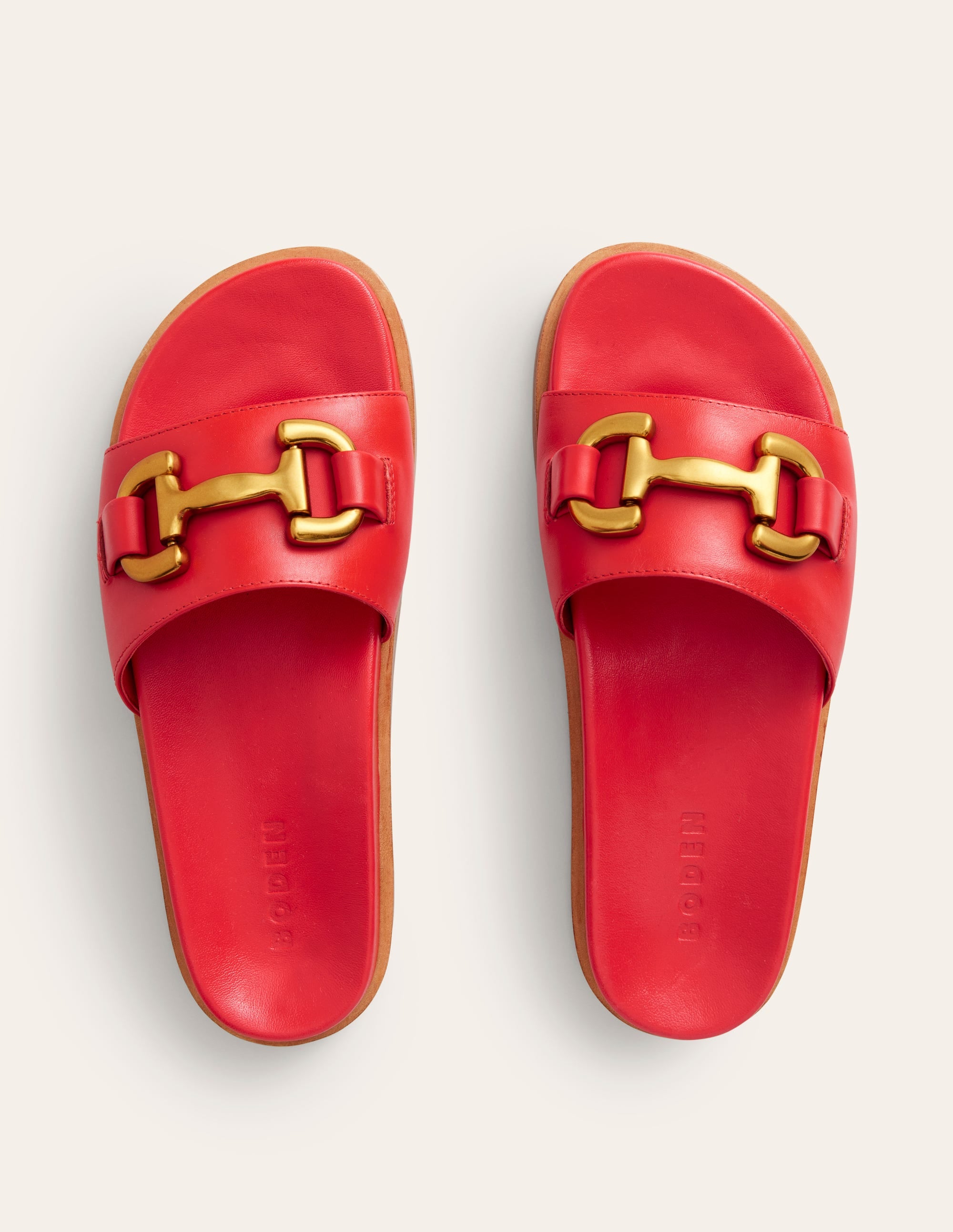 Iris Pantoletten mit Trensendetail-Rotes Leder - Image 5