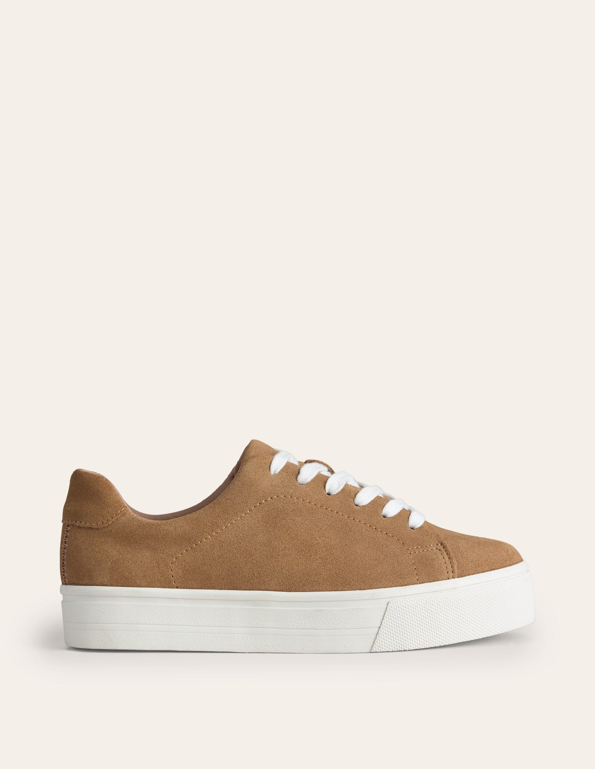 Plateau-Sneaker-Hellbraun Wildleder-2
