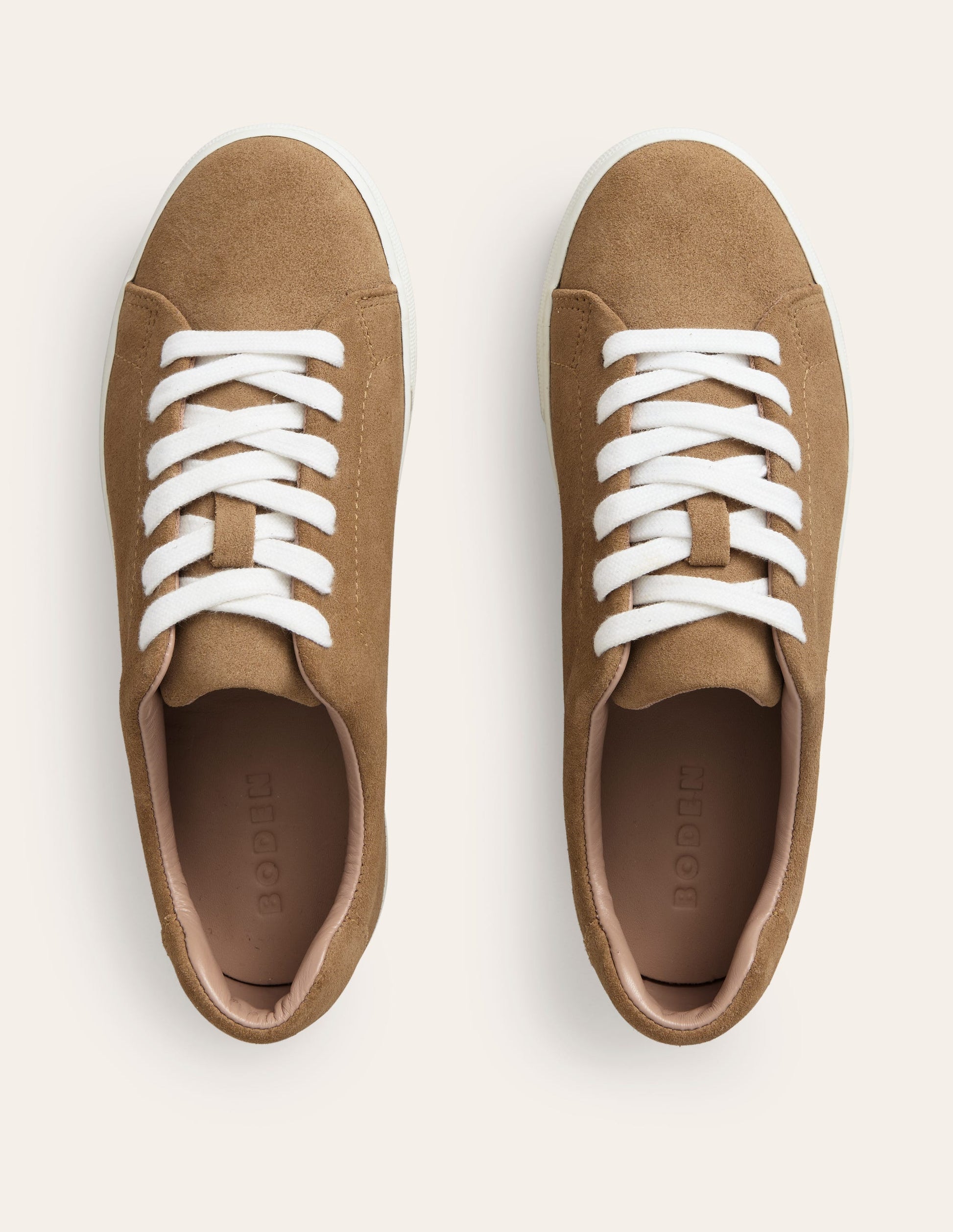 Plateau-Sneaker-Hellbraun Wildleder-5