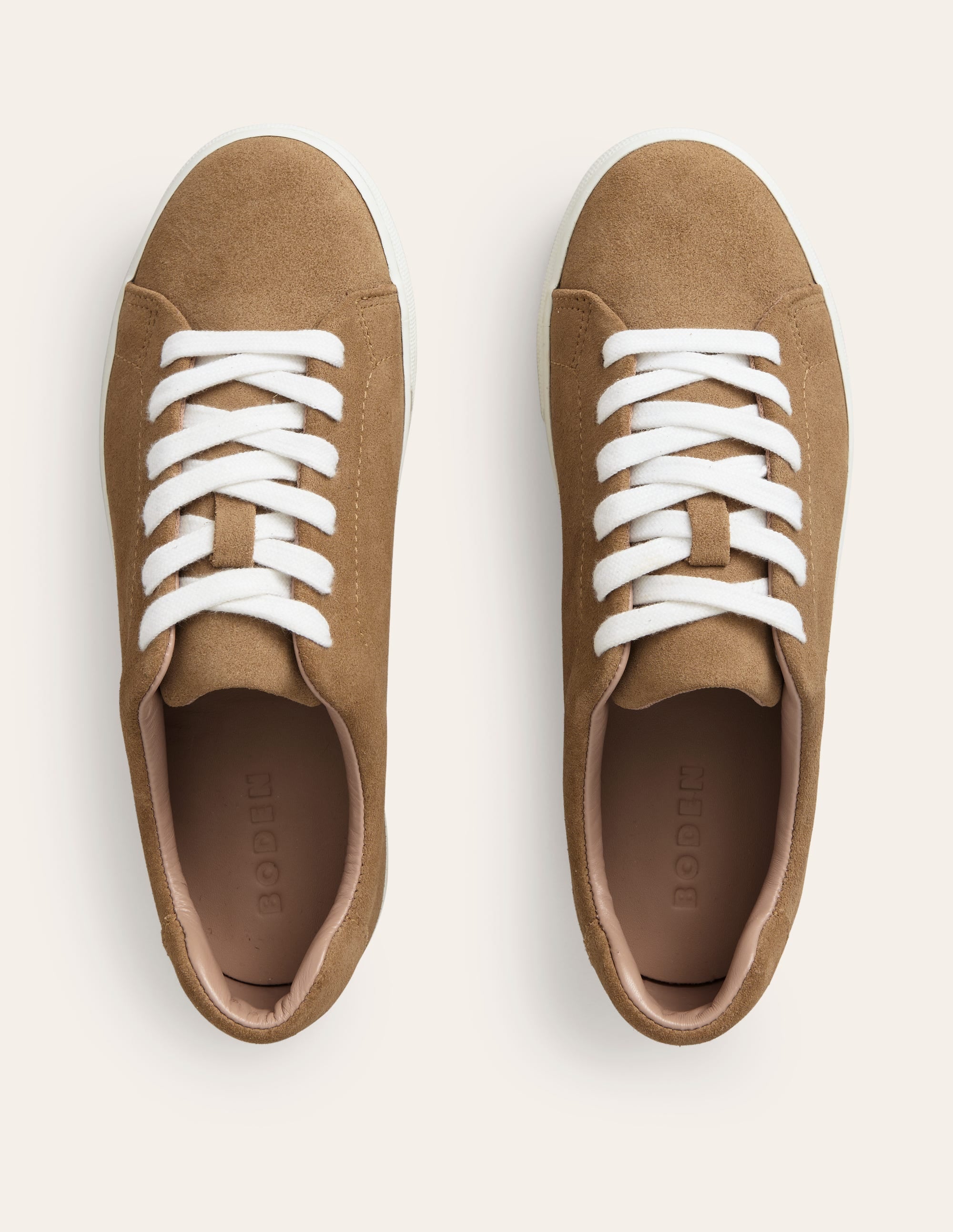 Plateau-Sneaker-Hellbraun Wildleder - Image 5