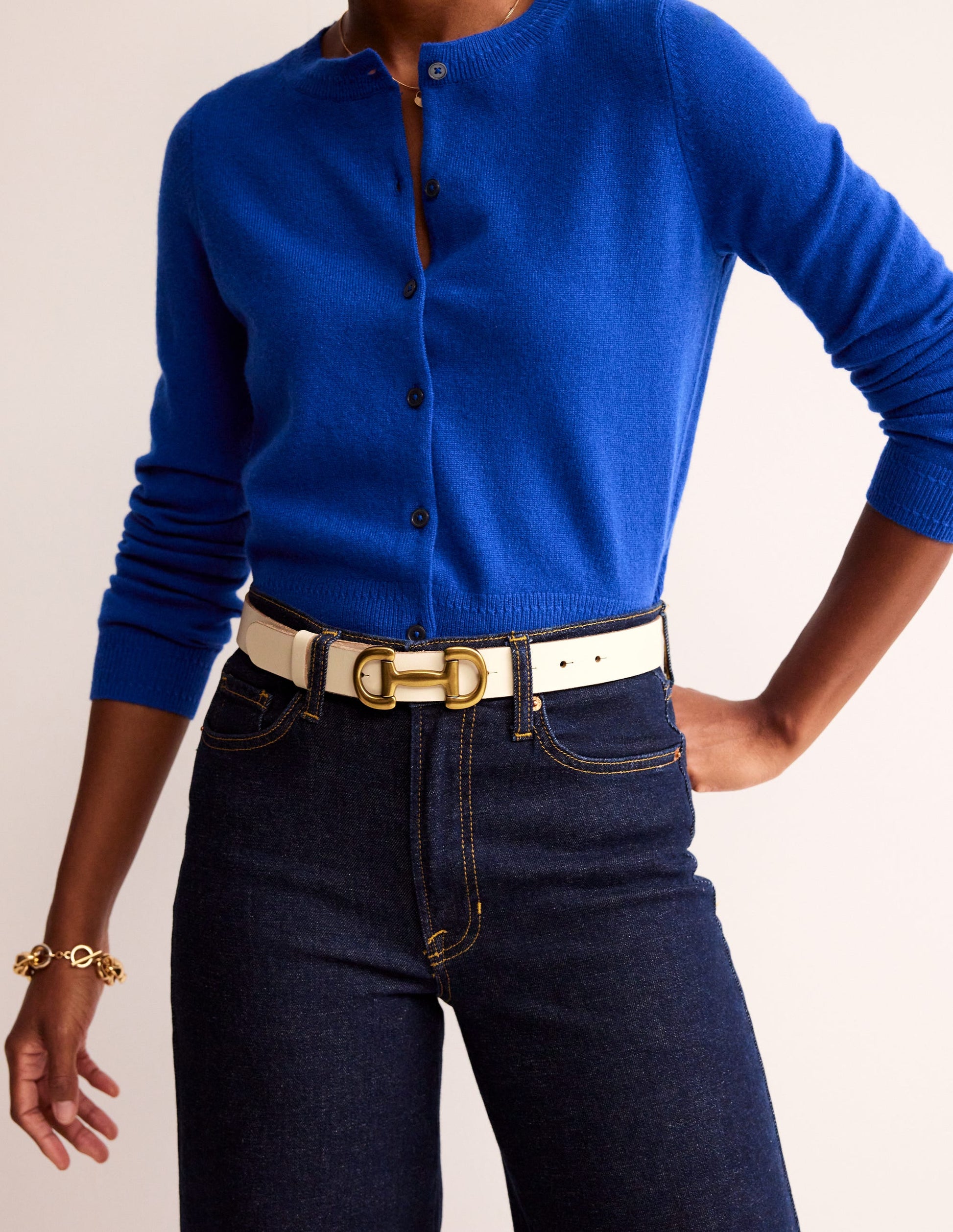 Ceinture Iris à mors en cuir-Aristocratic Blue-1