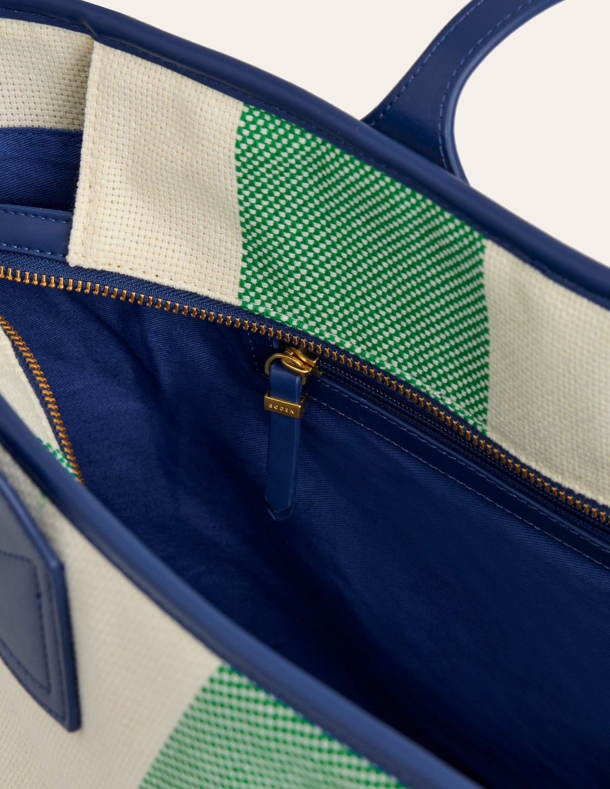 Trapez-Tasche-Grün Streifen - Image 4