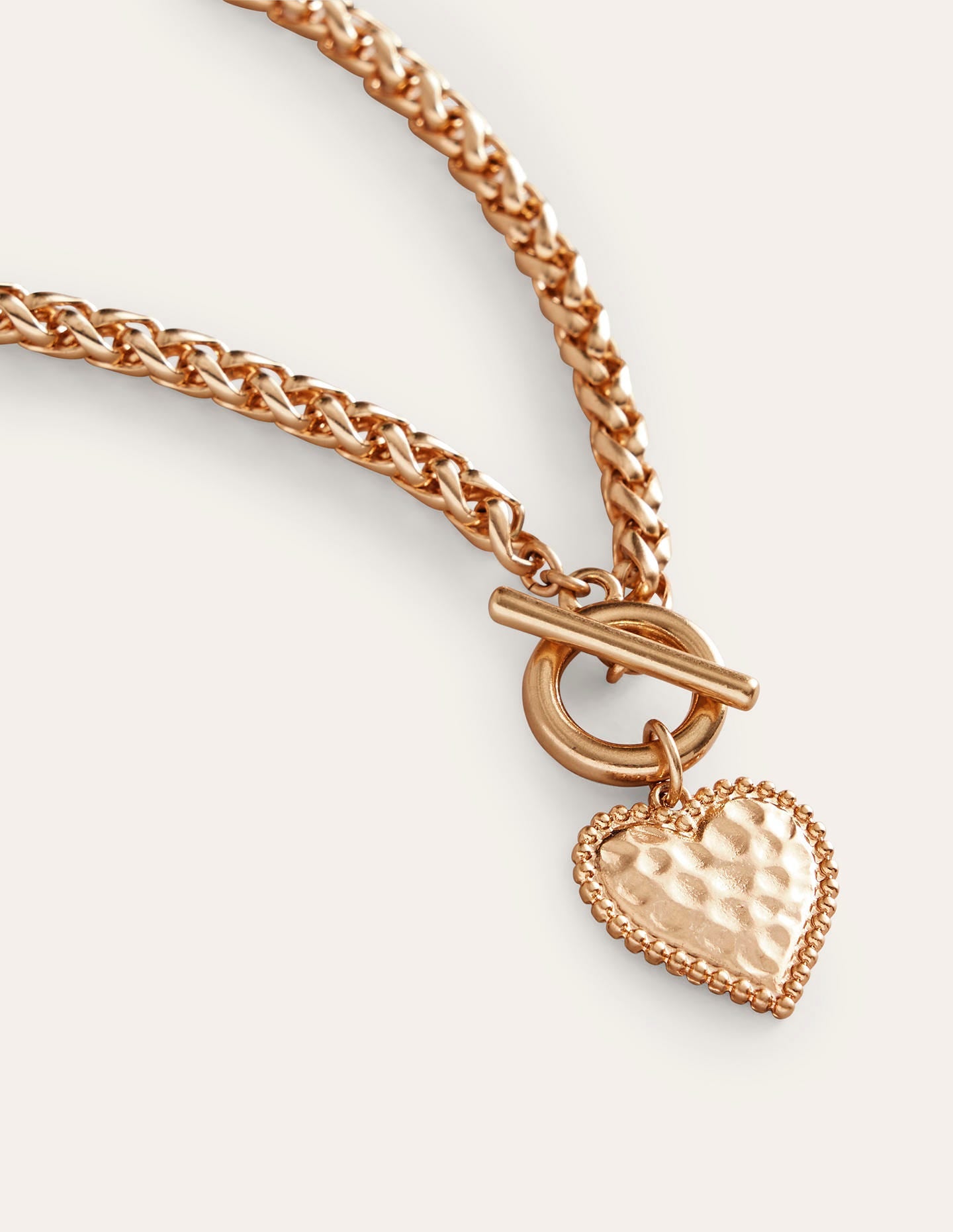 Collier à breloque cœur-Doré-4