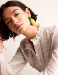 Boucles d'oreilles avec motif en perles-Citrons